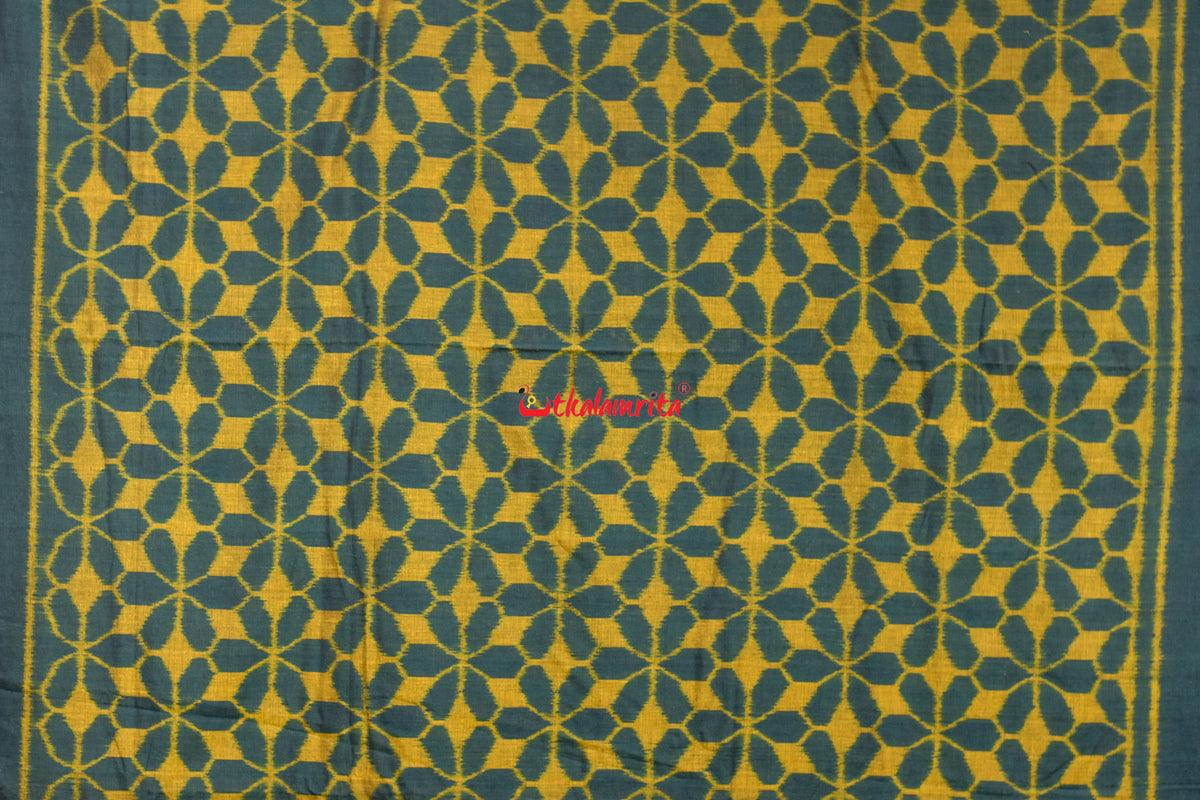 Special Bandha Green Yellow Khandua Cotton Saree