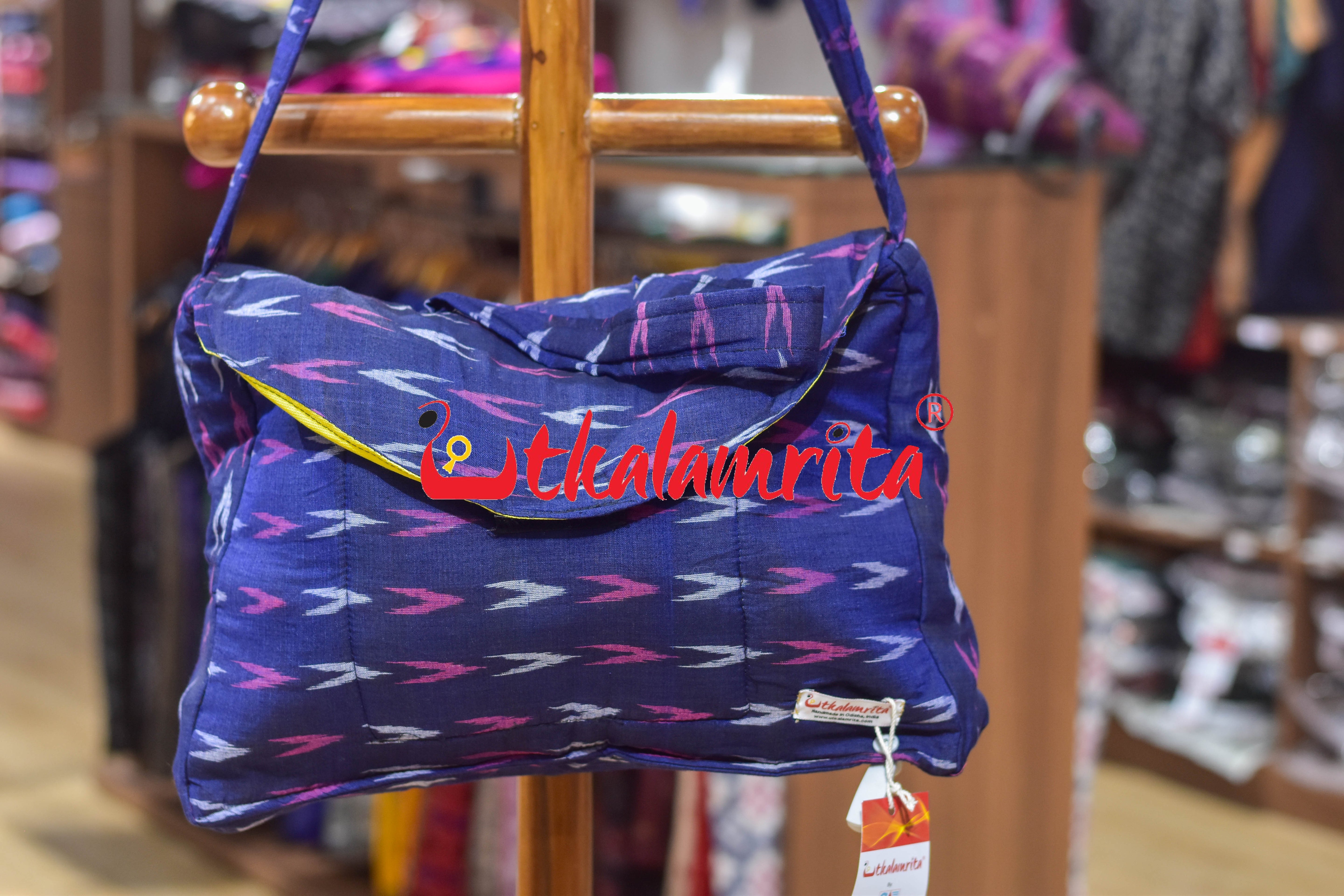 Blue Pink Dhanpatri Laptop Bag