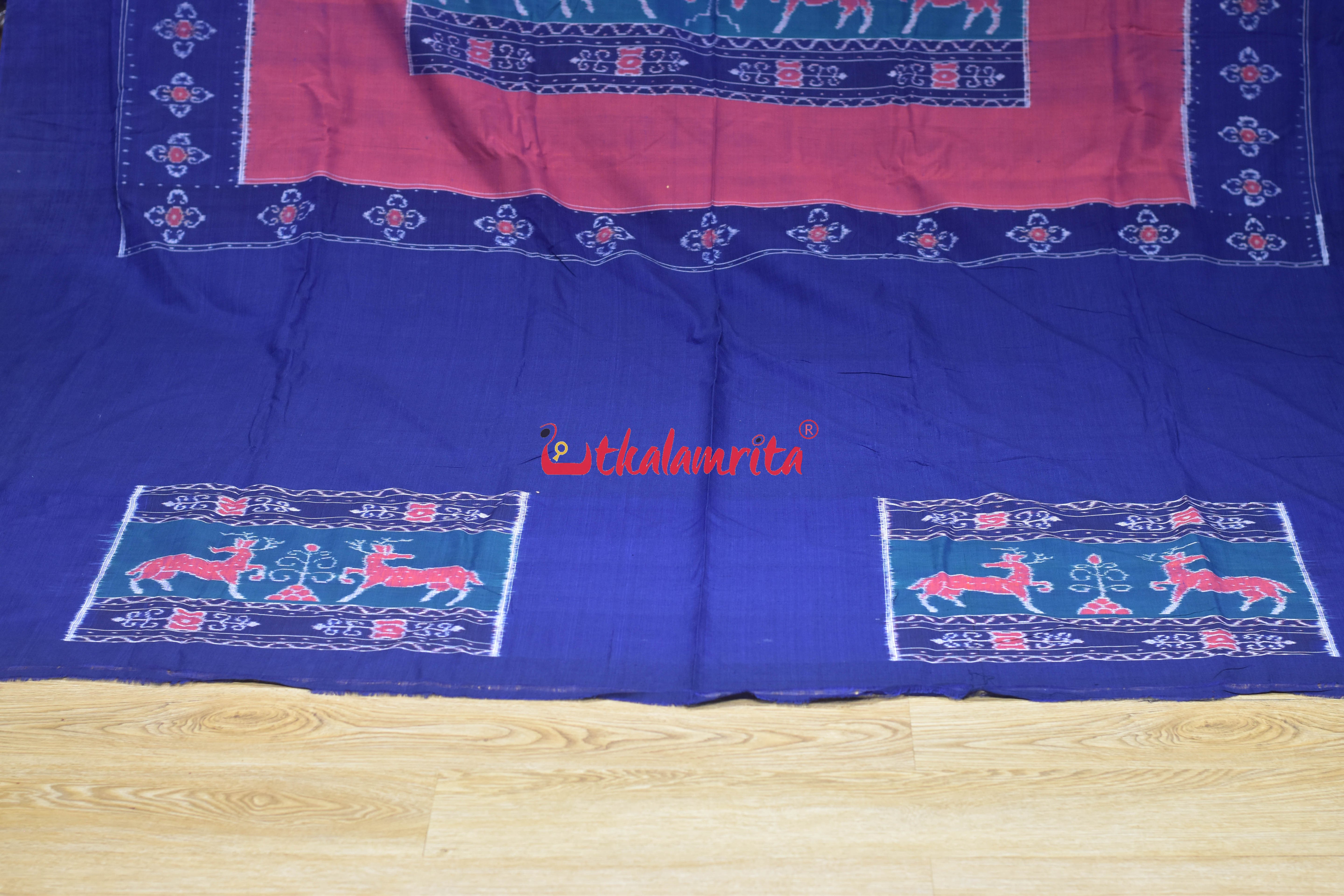 Purple with Blue Harina Bandha Pasapali Bedsheet