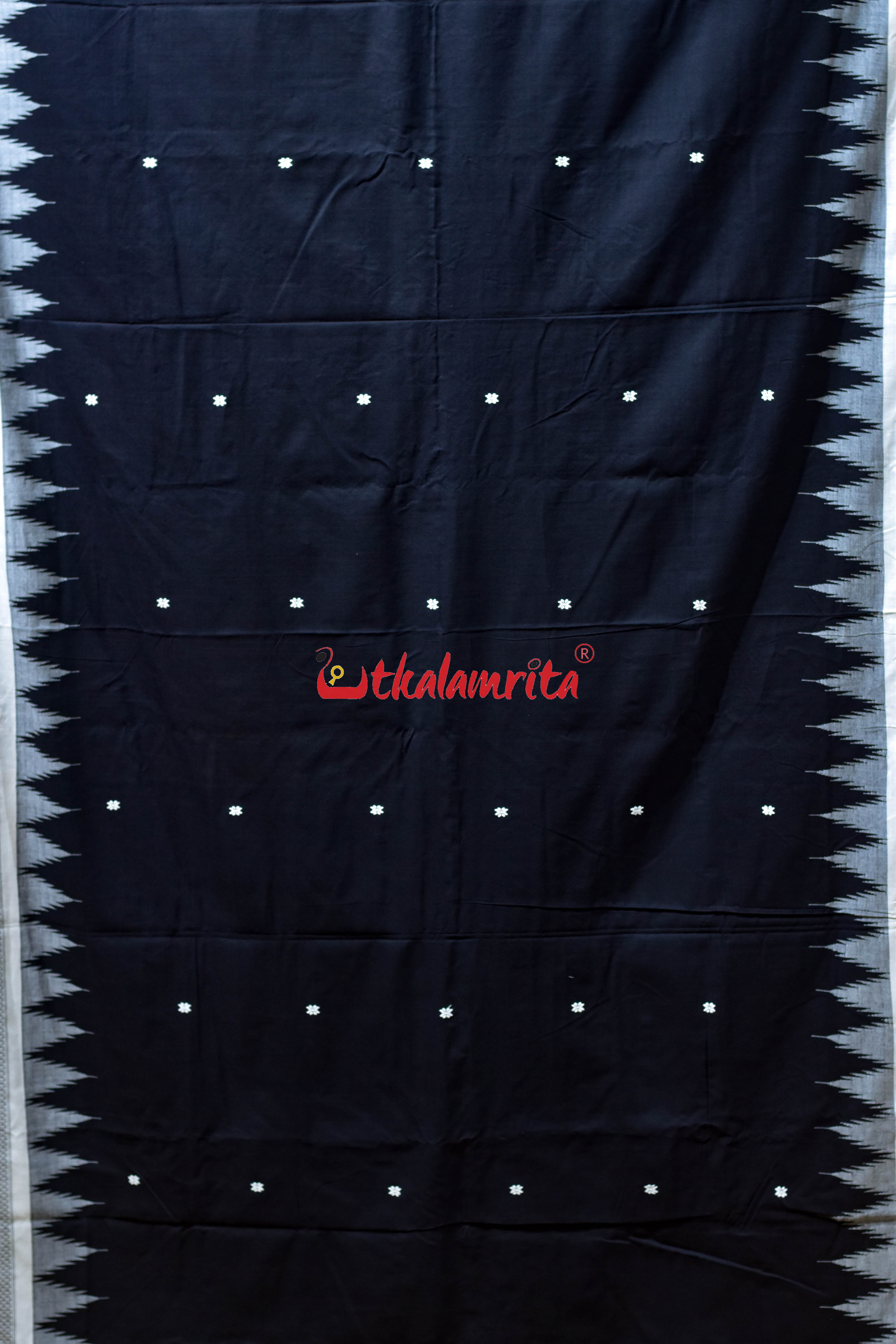 Black Mukta Punji Border Original Ganjam Bomkai Cotton Saree