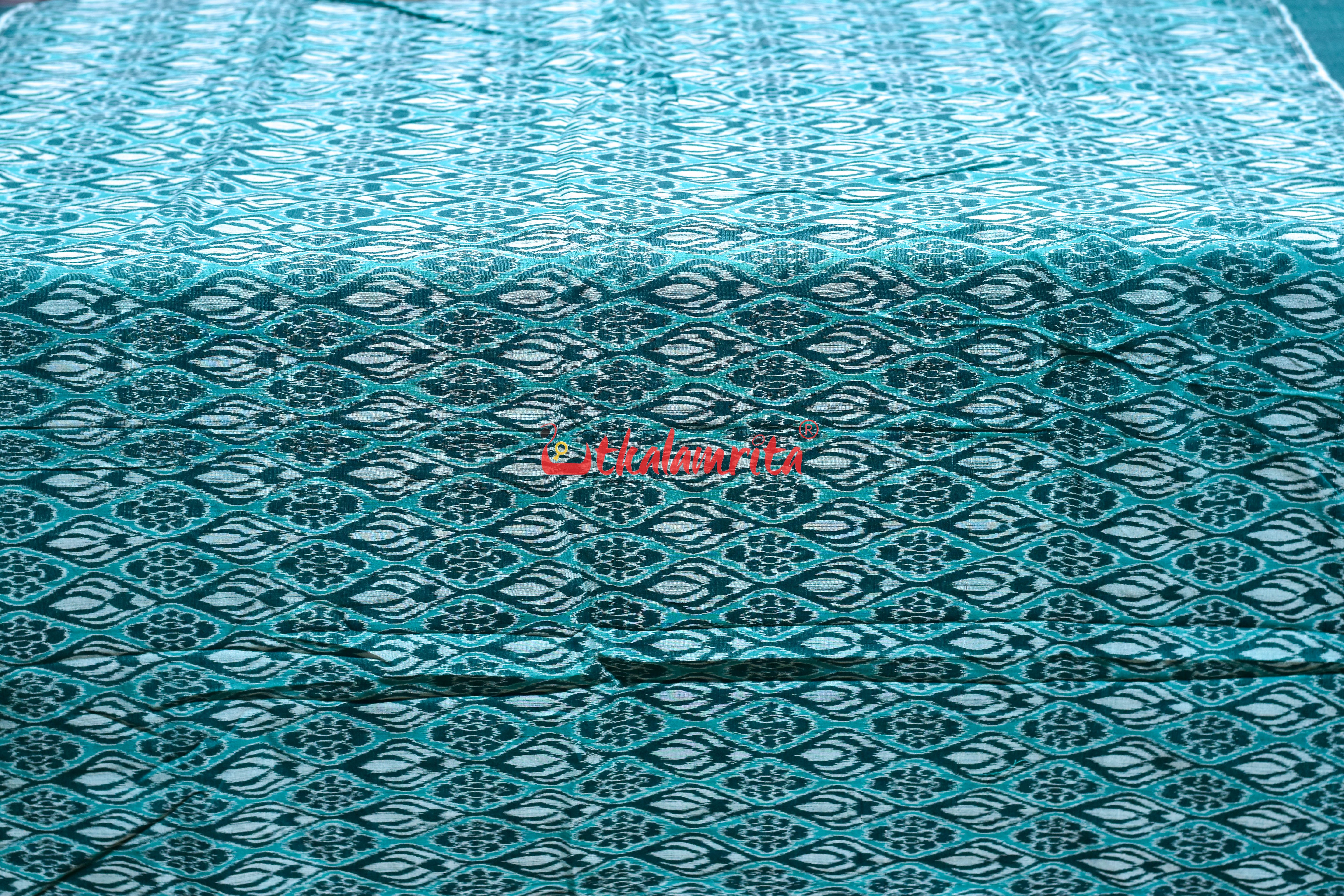Green Flower Bandha Cotton (Fabric)