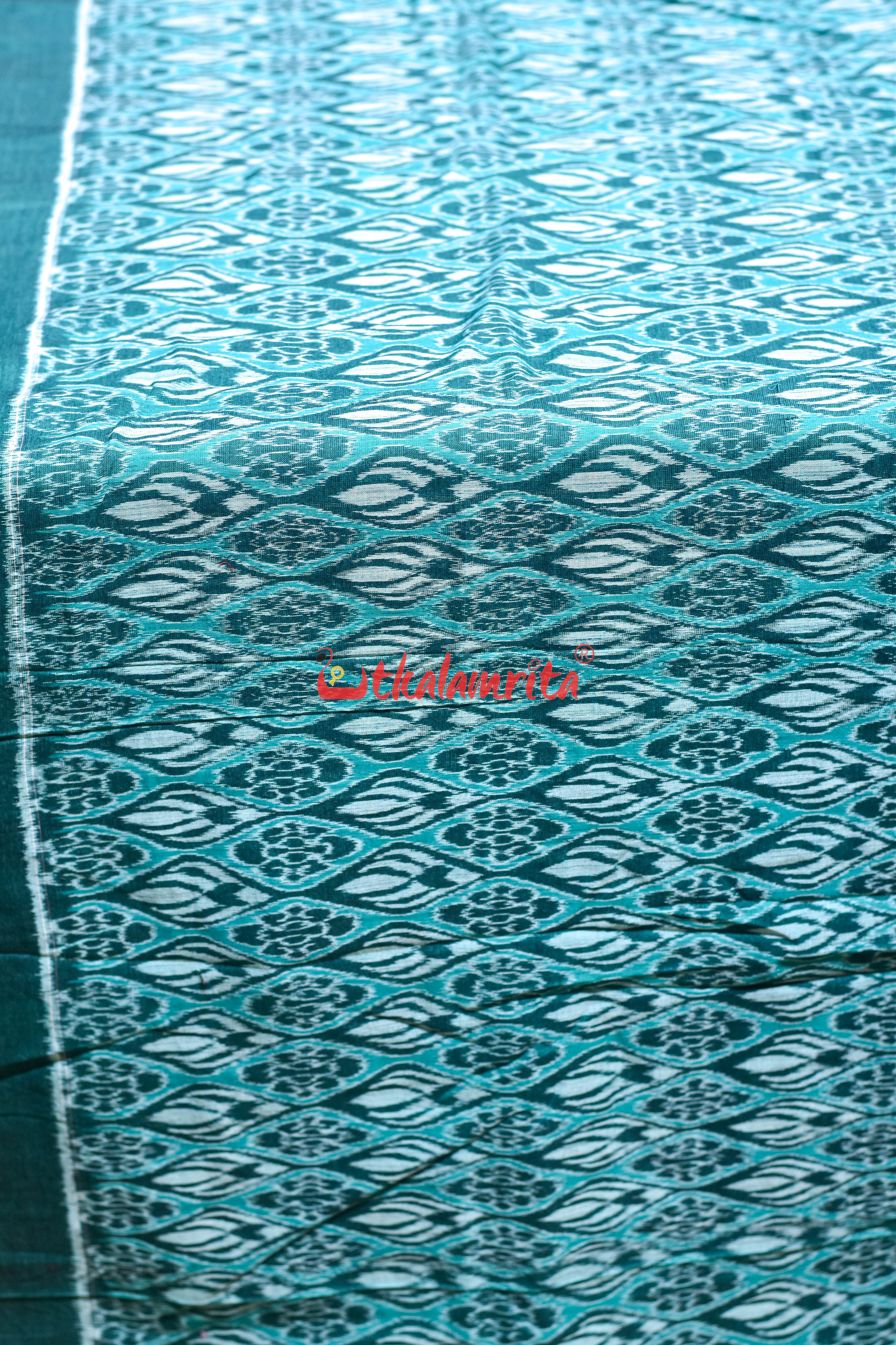 Green Flower Bandha Cotton (Fabric)