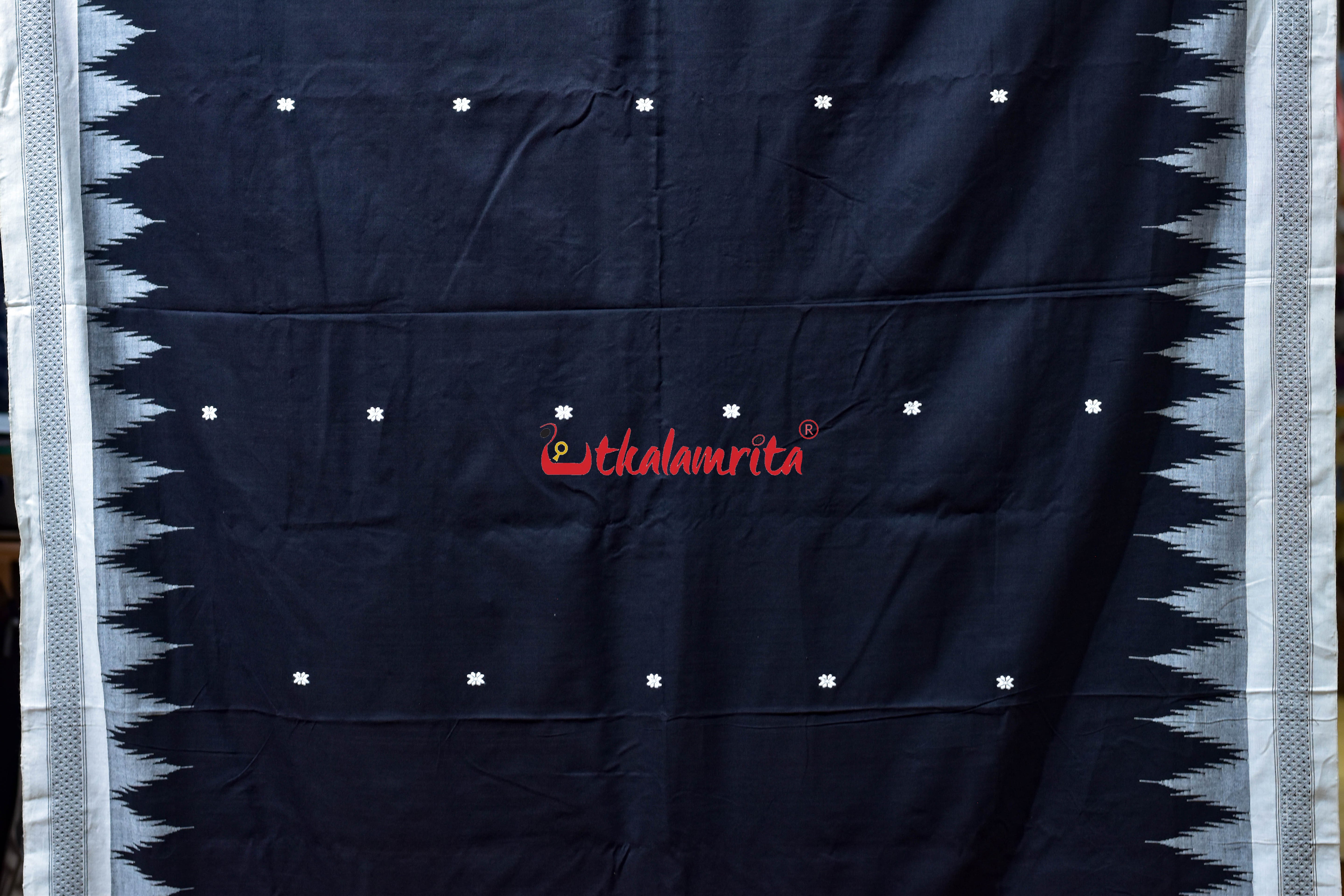 Black Mukta Punji Border Original Ganjam Bomkai Cotton Saree