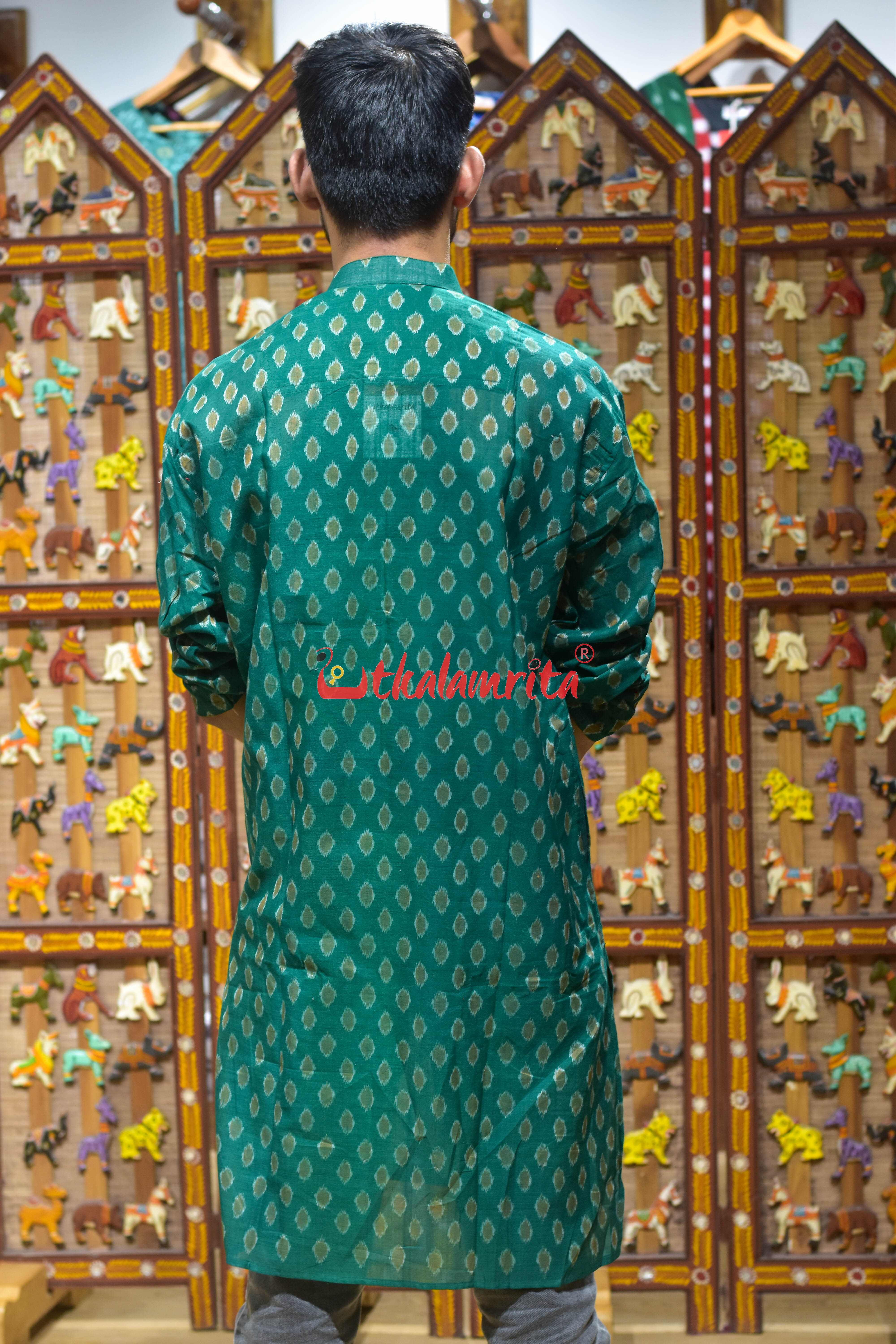 Bottle Green Tipa (Men's Long Kurta)