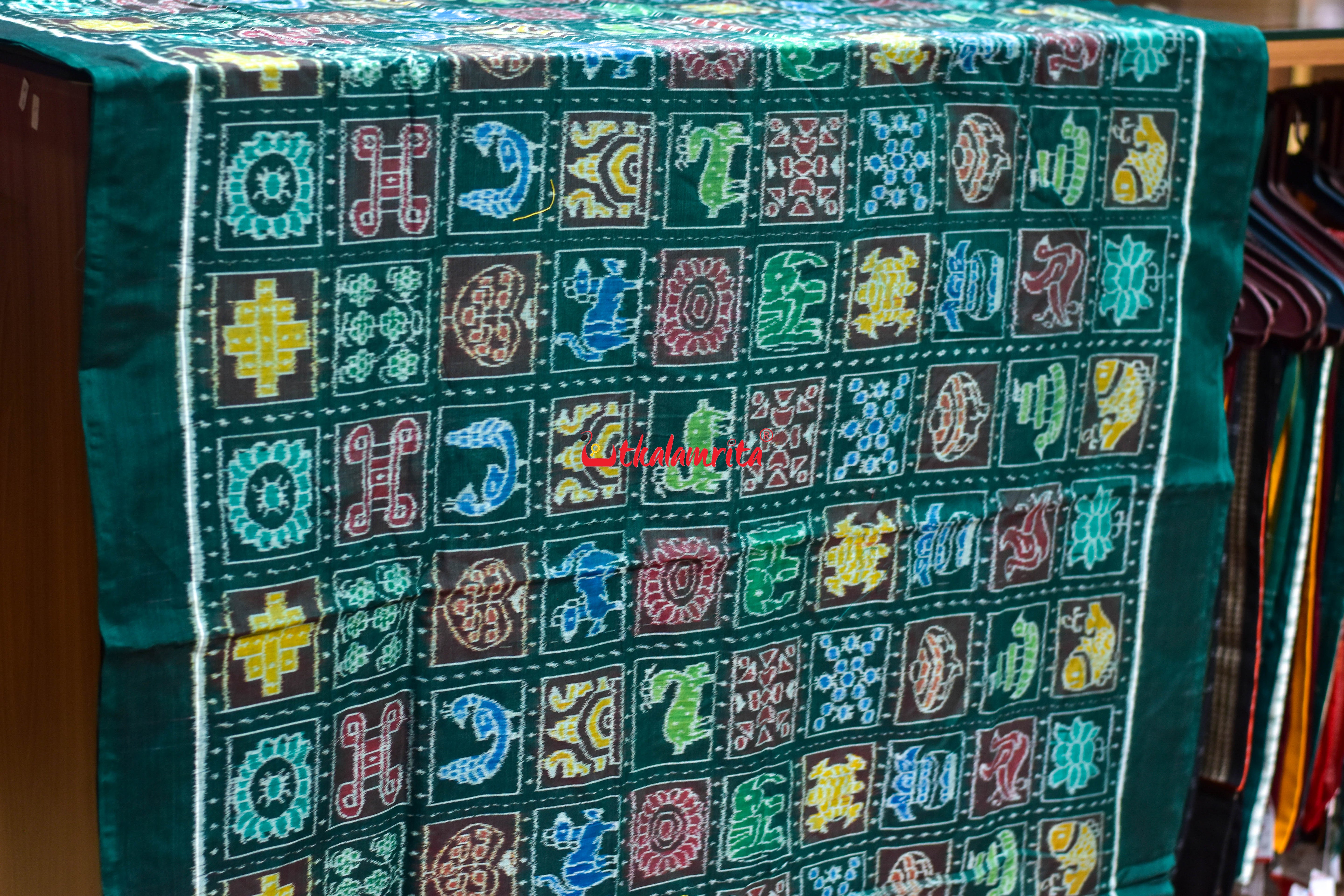 Green Dasakothi Sambalpuri Cotton (Fabric)