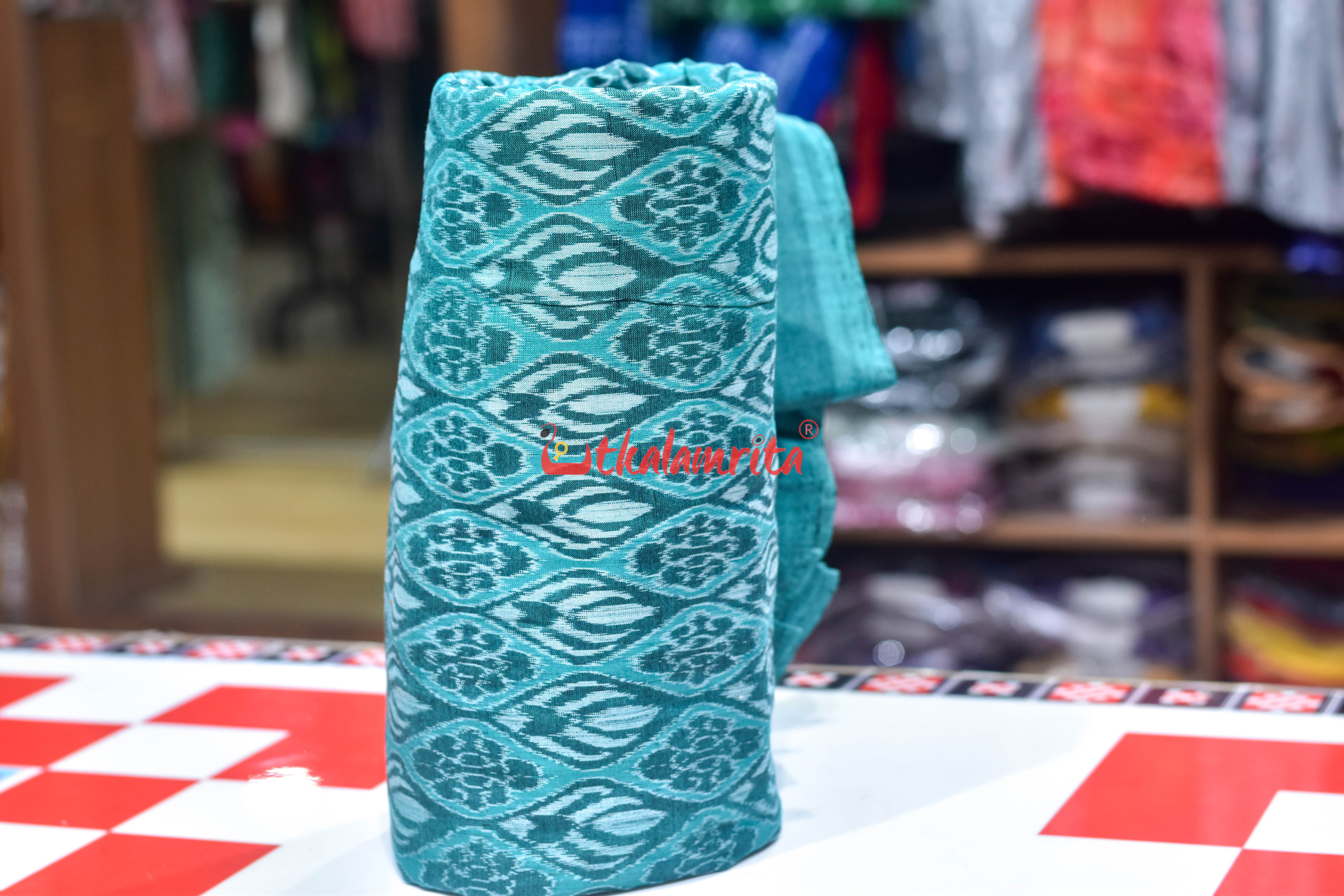 Green Flower Bandha Cotton (Fabric)