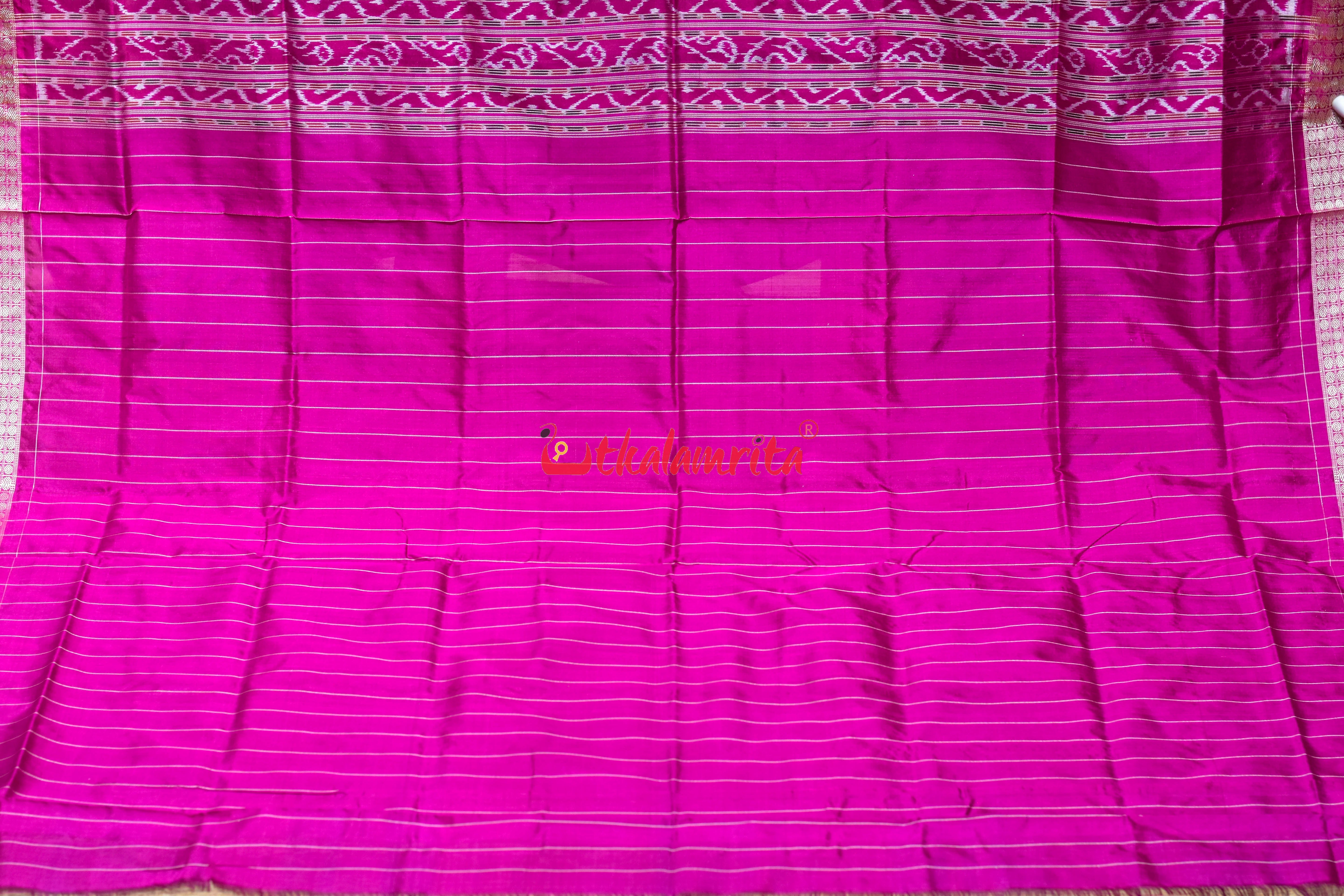 Sea Green Dandia Pasapali Sambalpuri Silk Saree