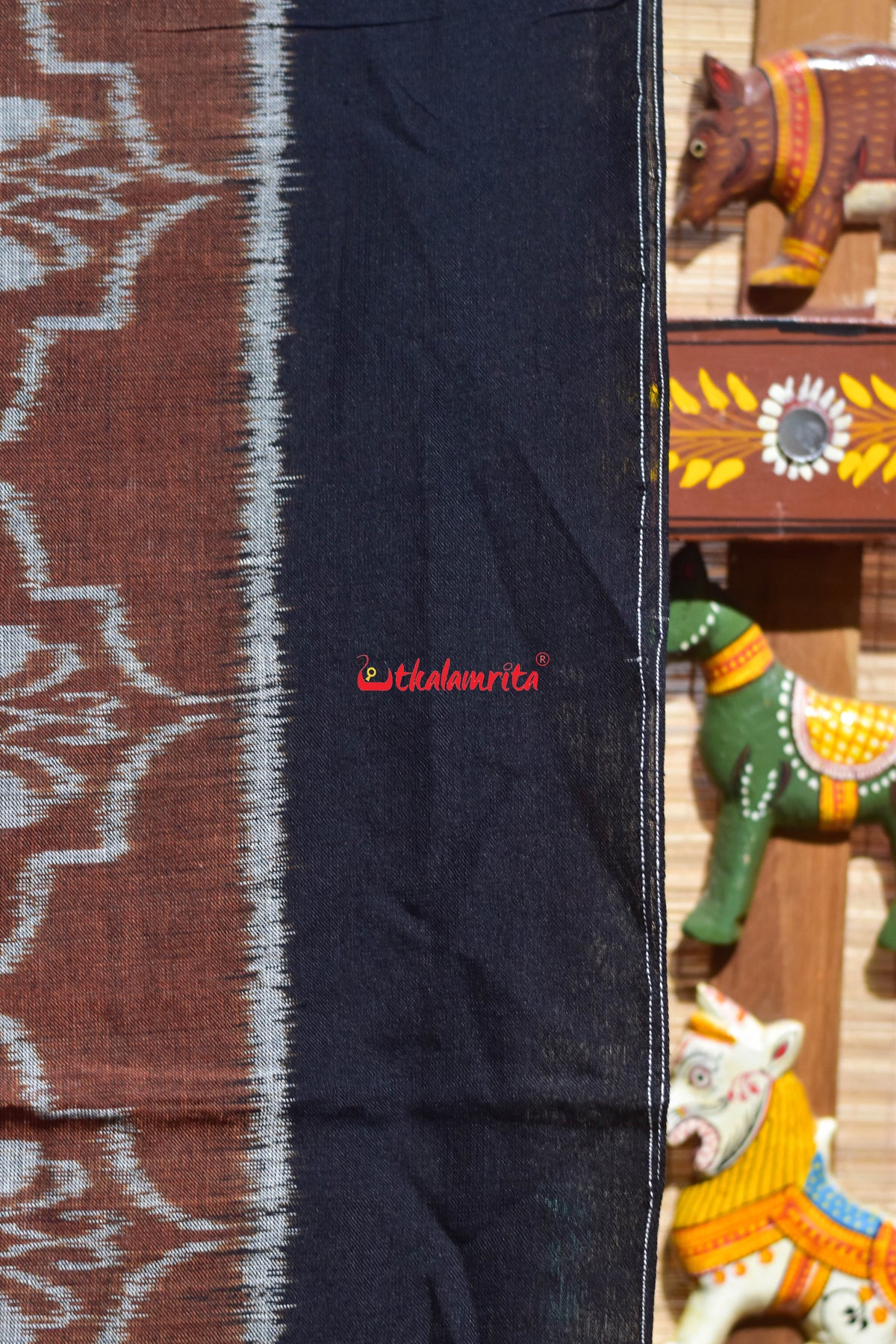 Butterfly Brown Maniabandha Cotton Saree