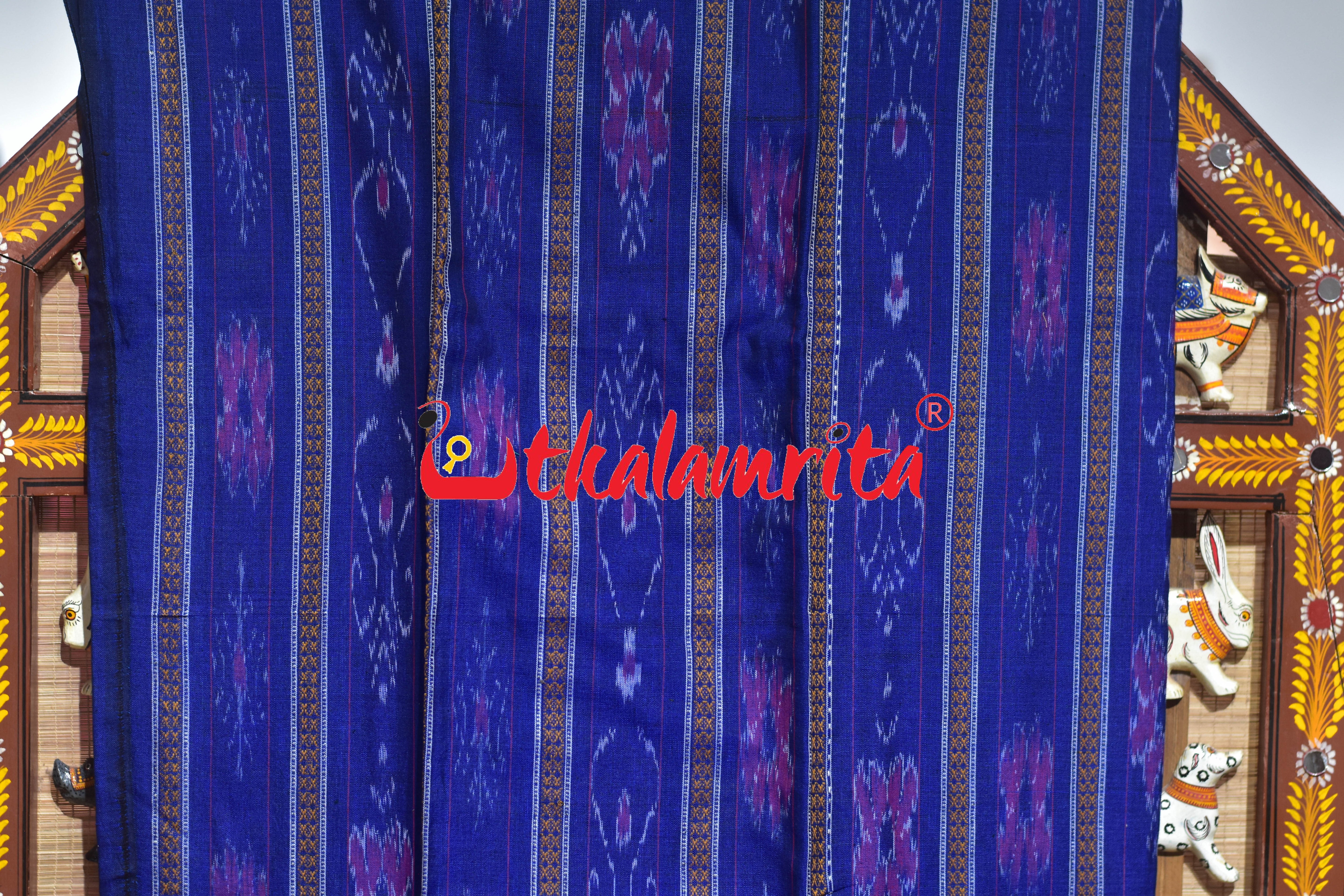 Blue Red Flower Body Cotton Dress Set