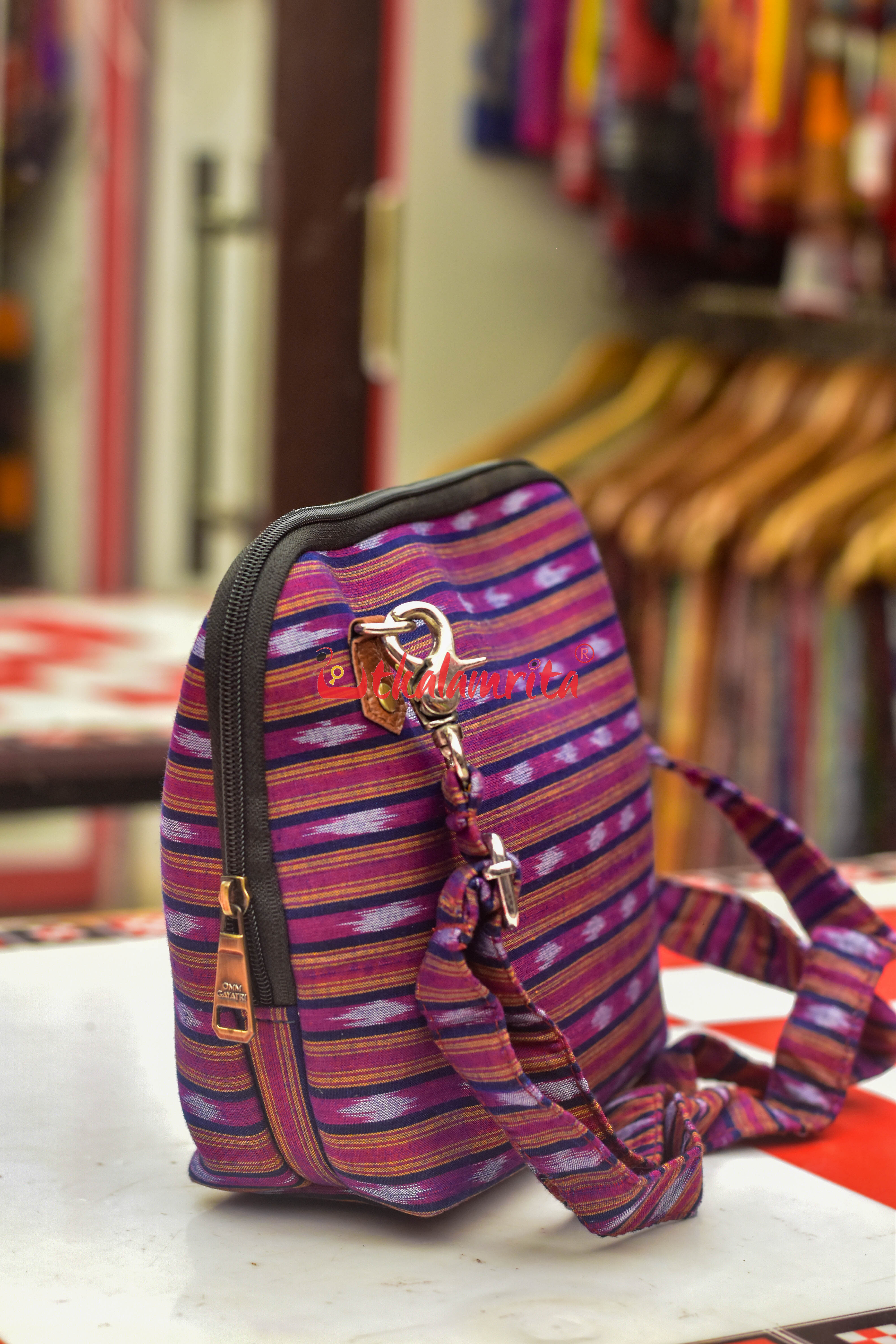 Grey Dots Magenta Big Sling Bag