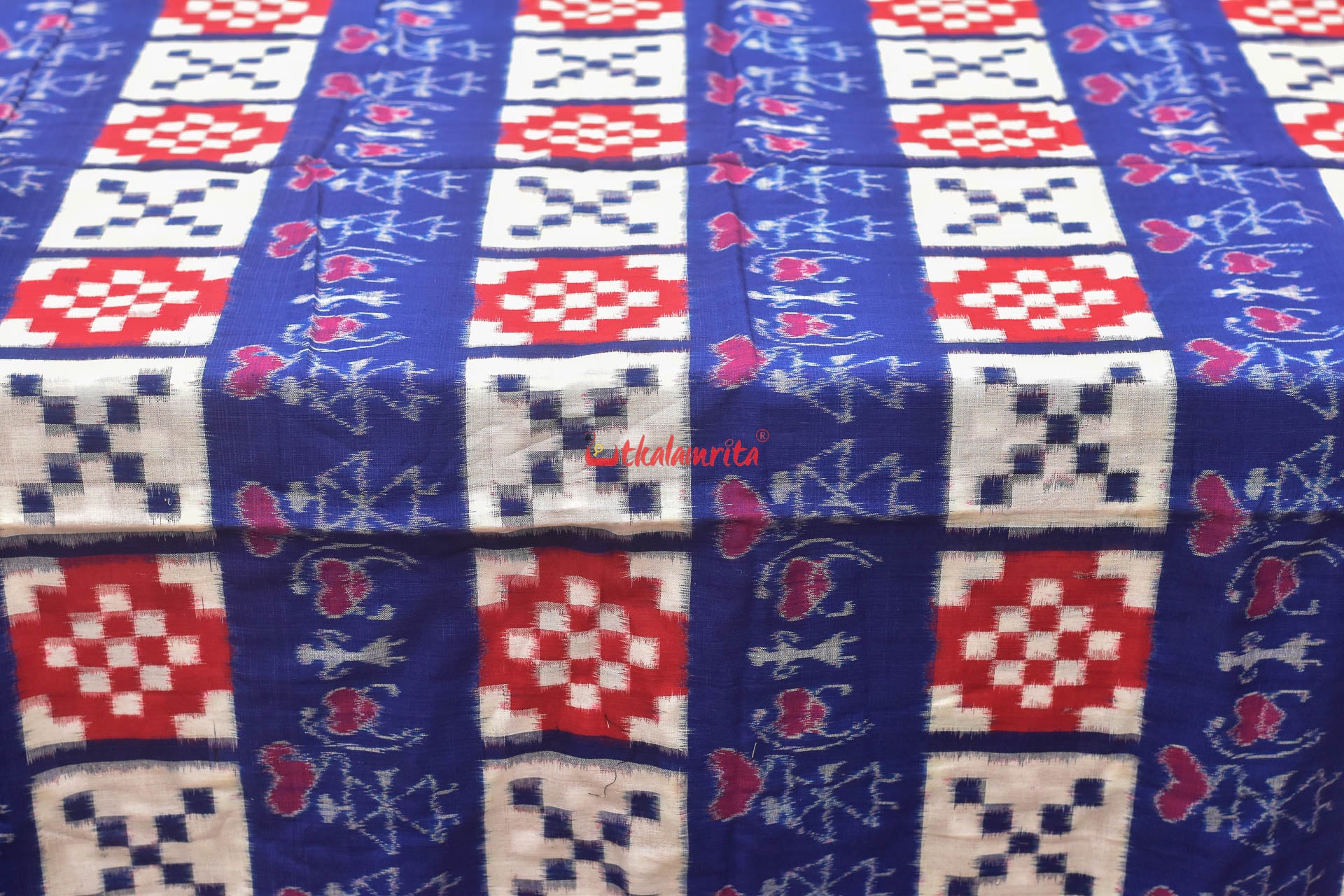 5 Kuthi Pasapali Heart Ballon Sambalpuri Cotton (Fabric)