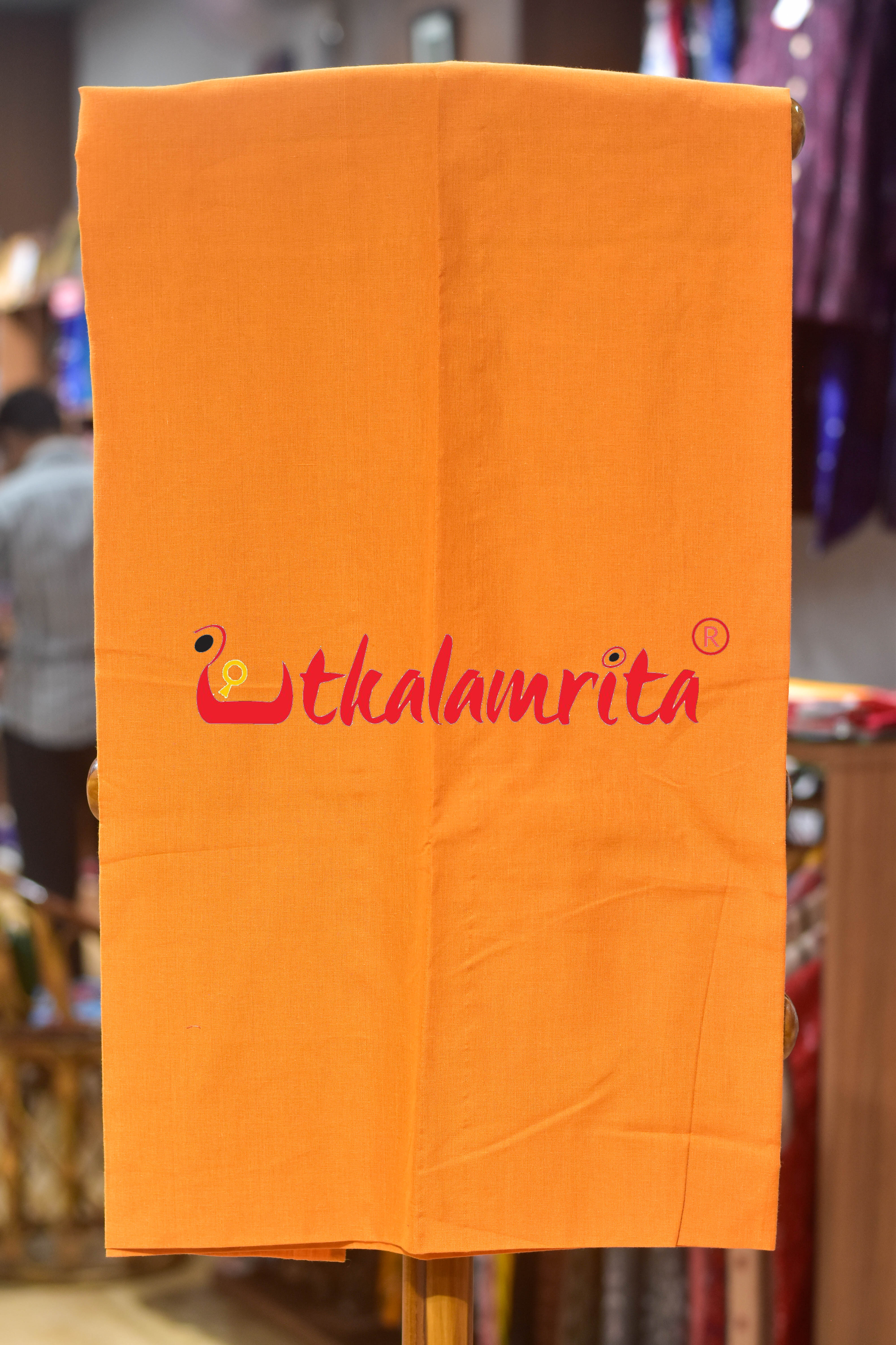 Red Yellow Thikiri Waves Sambalpuri Cotton Dress Set