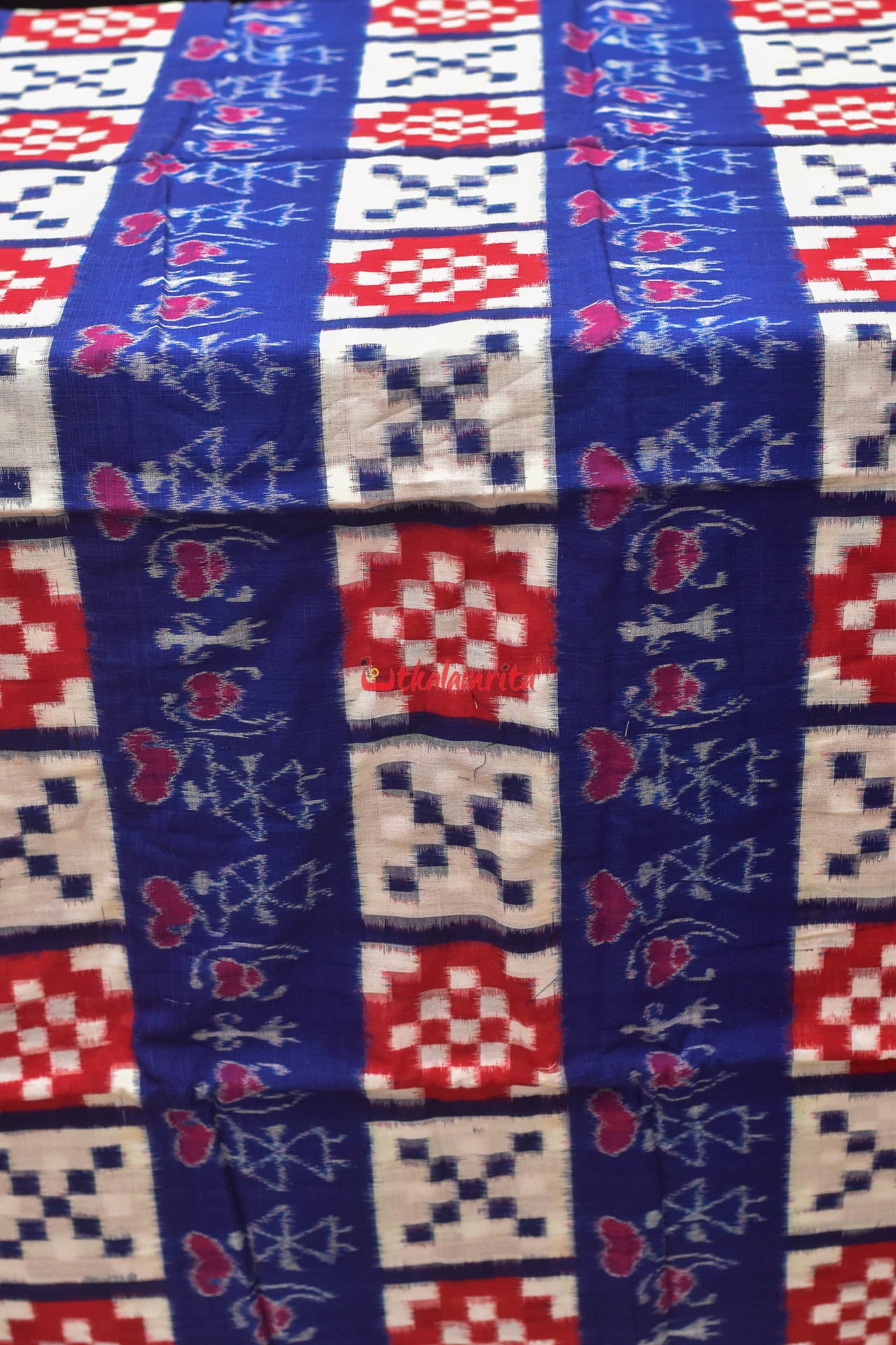 5 Kuthi Pasapali Heart Ballon Sambalpuri Cotton (Fabric)