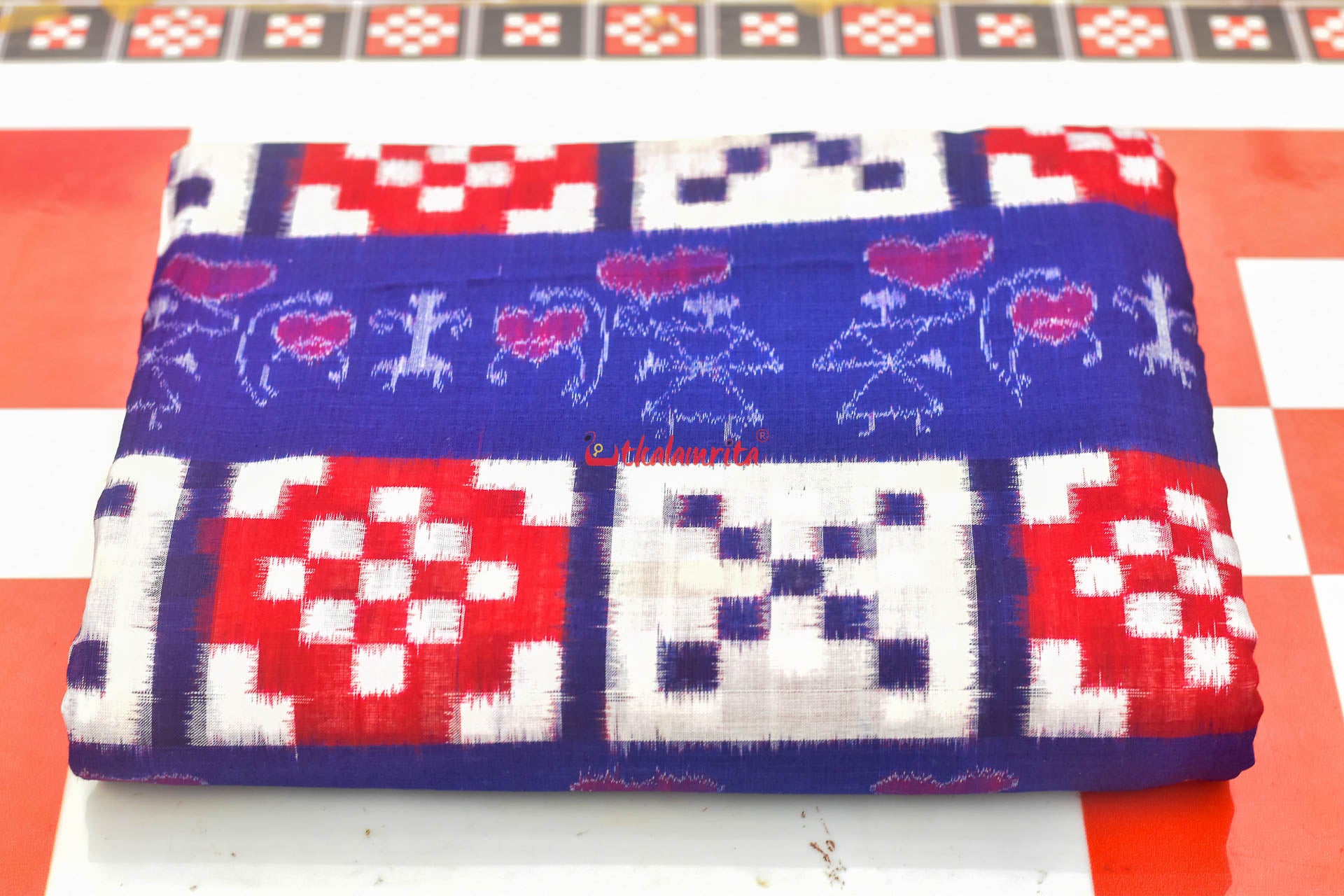 5 Kuthi Pasapali Heart Ballon Sambalpuri Cotton (Fabric)