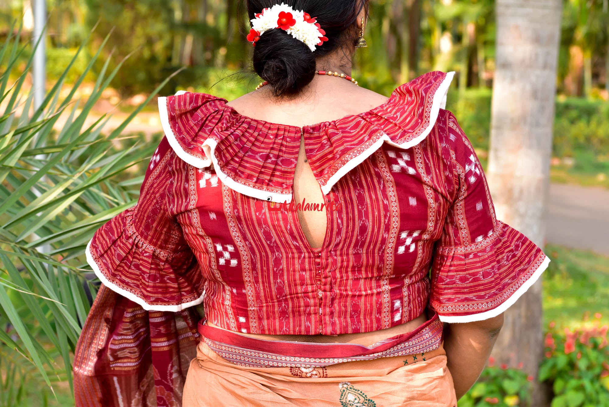 Maroon Mini Pasapali (Blouse)