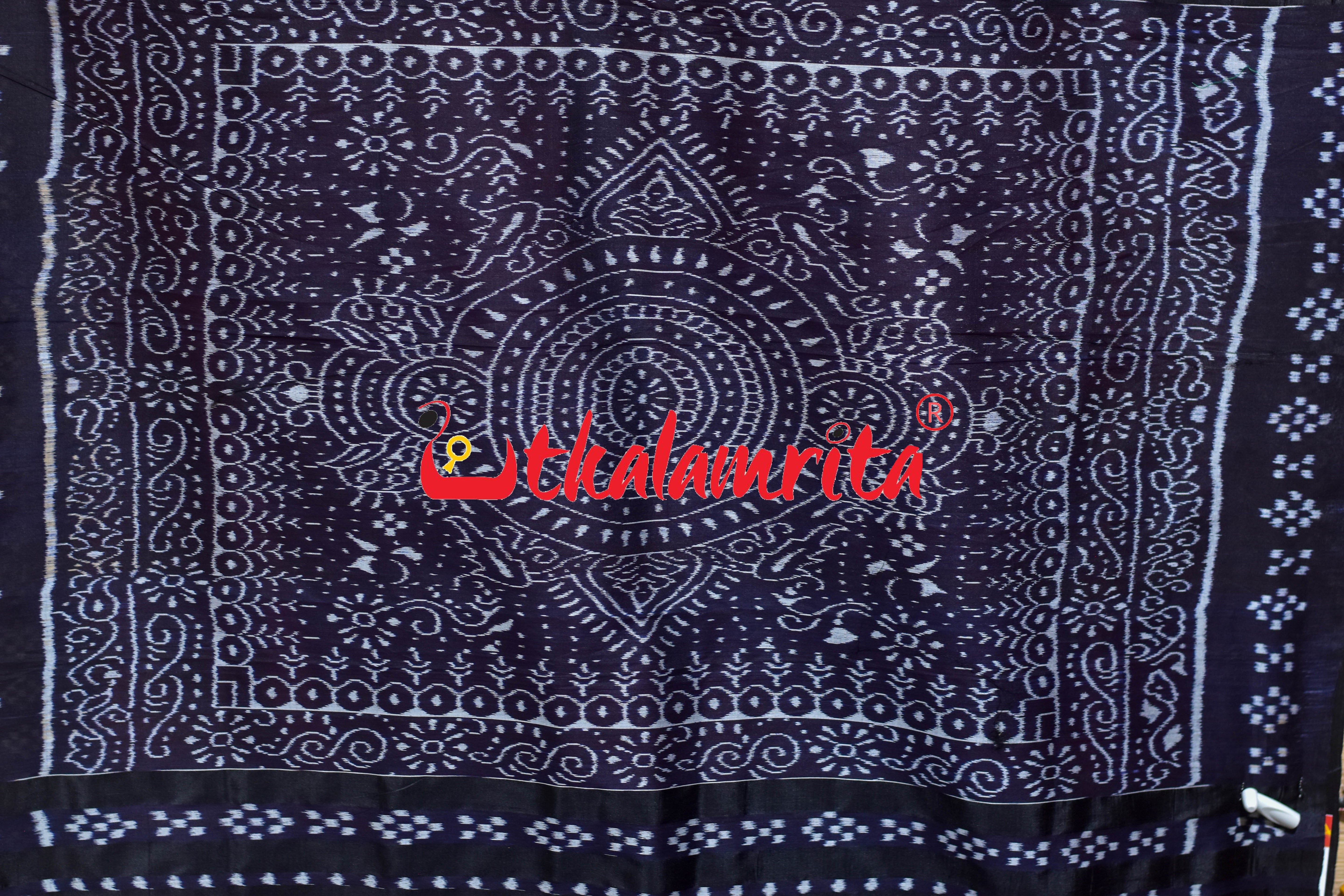 Red Black Pasapali Border Jhoti Anchal Khandua Silk Saree