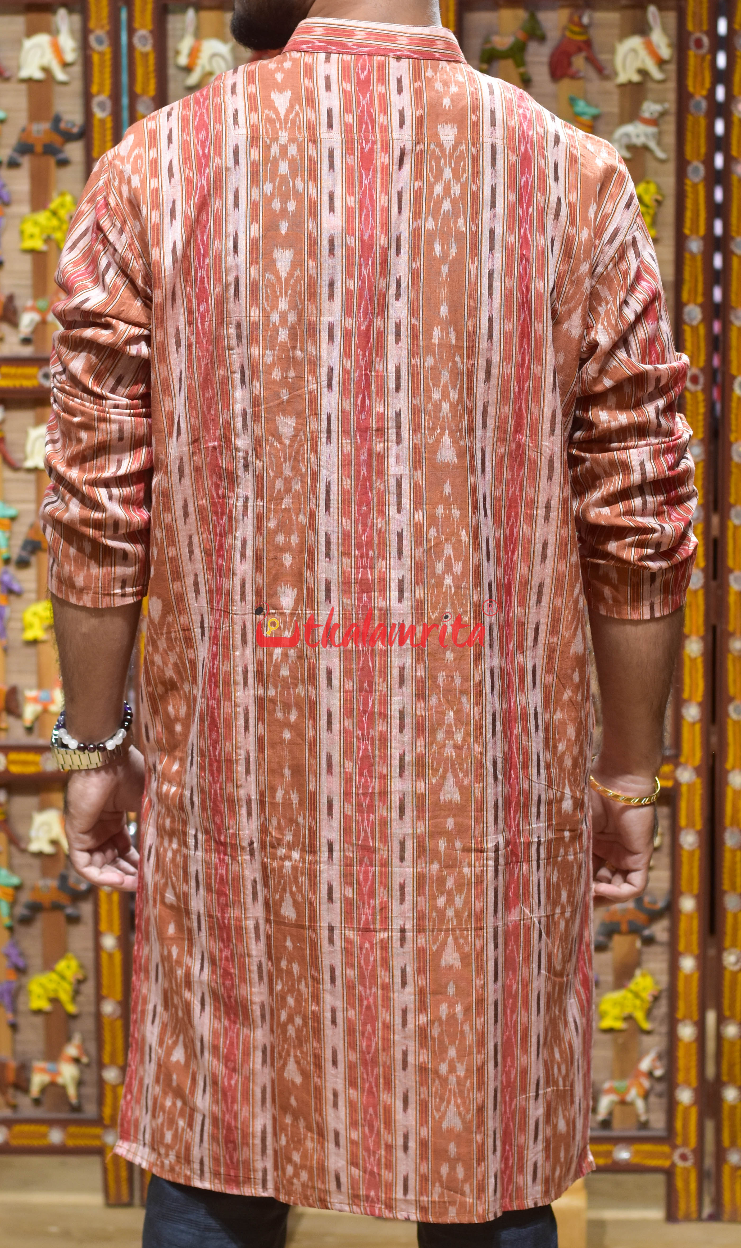 Red Brown Kangula (Men's Long Kurta)