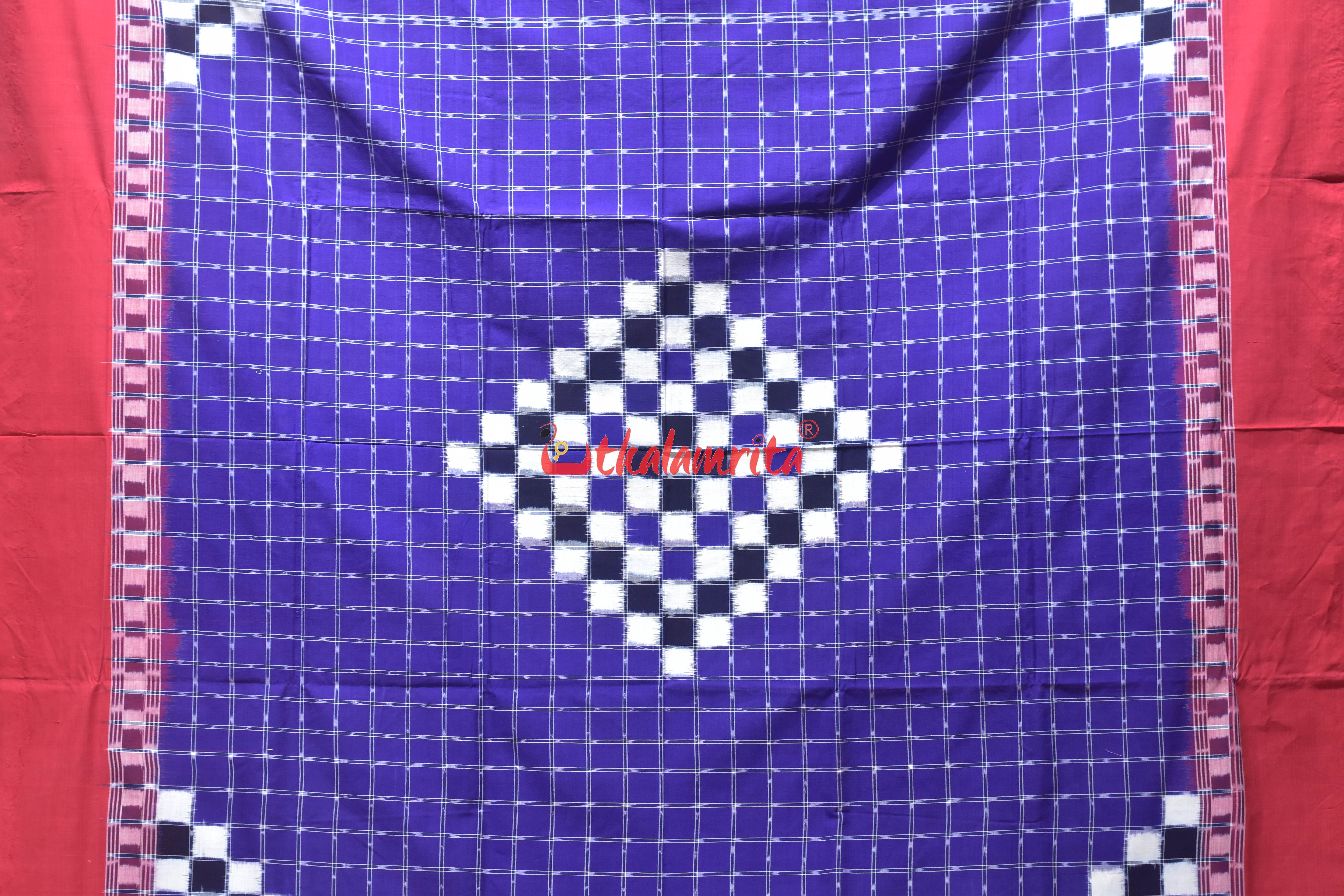 Purpel Red Big Checks Pasapali Bedsheet