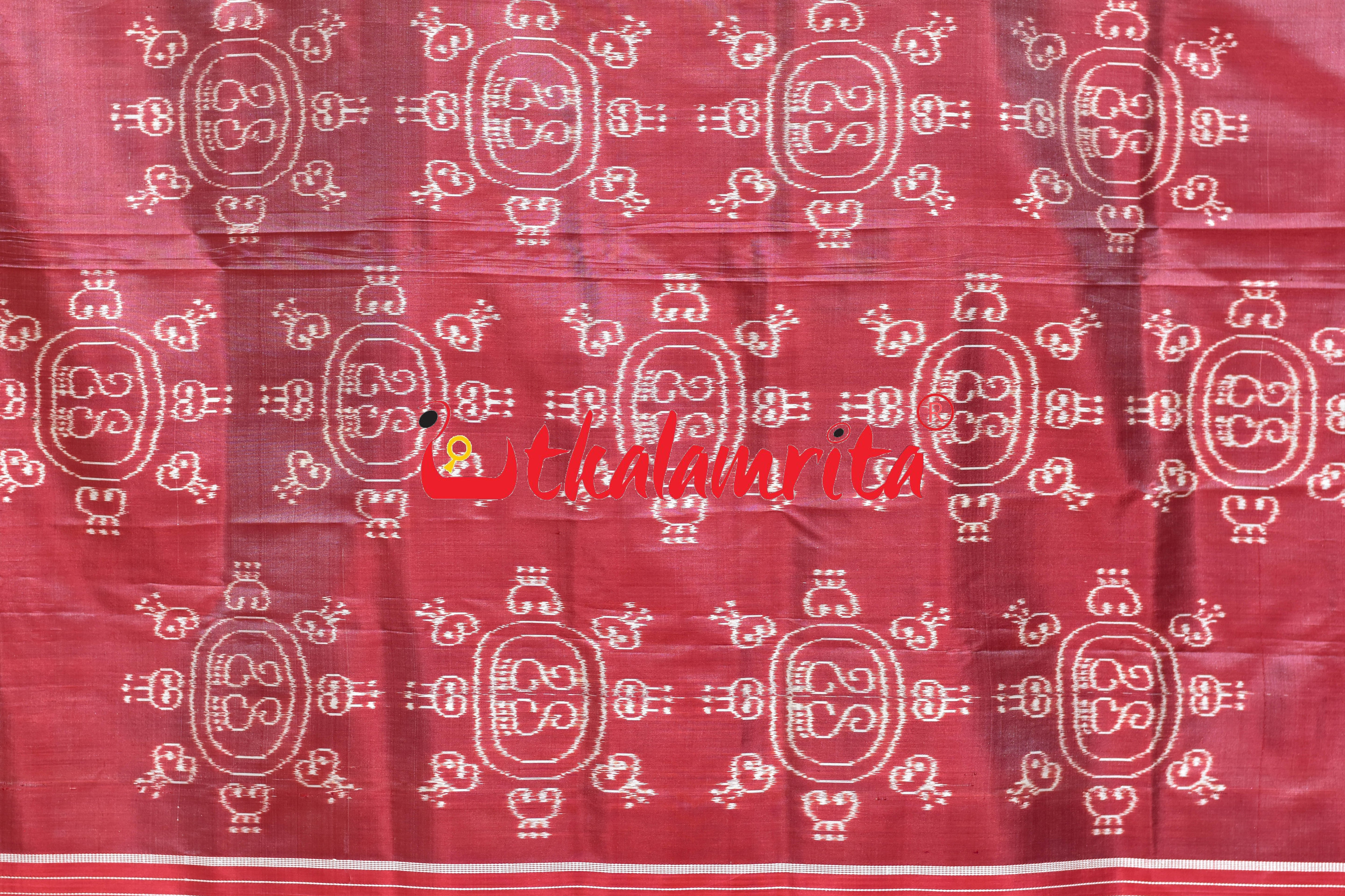 Yellow Red Nabakothi Khandua Silk Saree