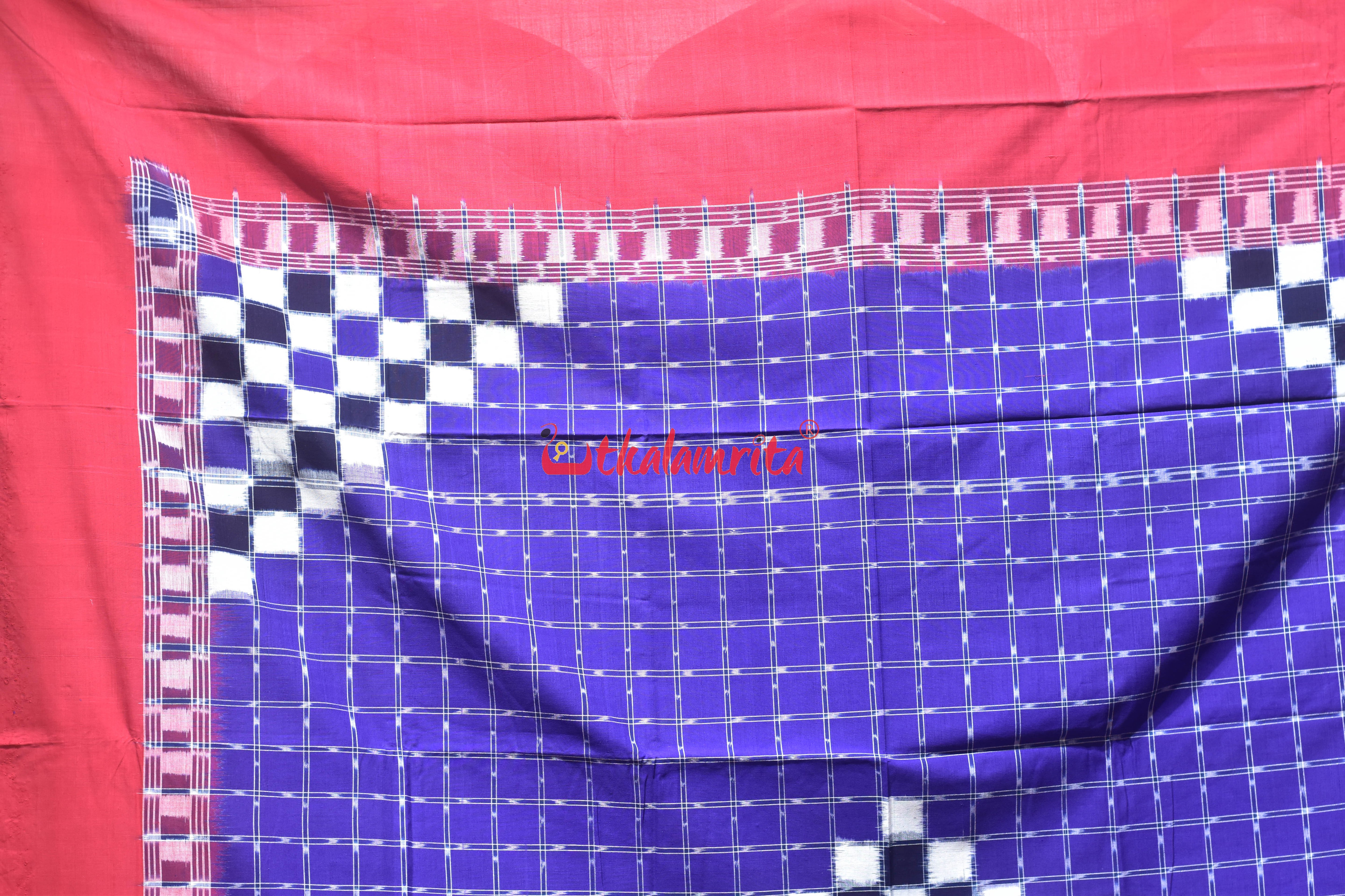 Purpel Red Big Checks Pasapali Bedsheet