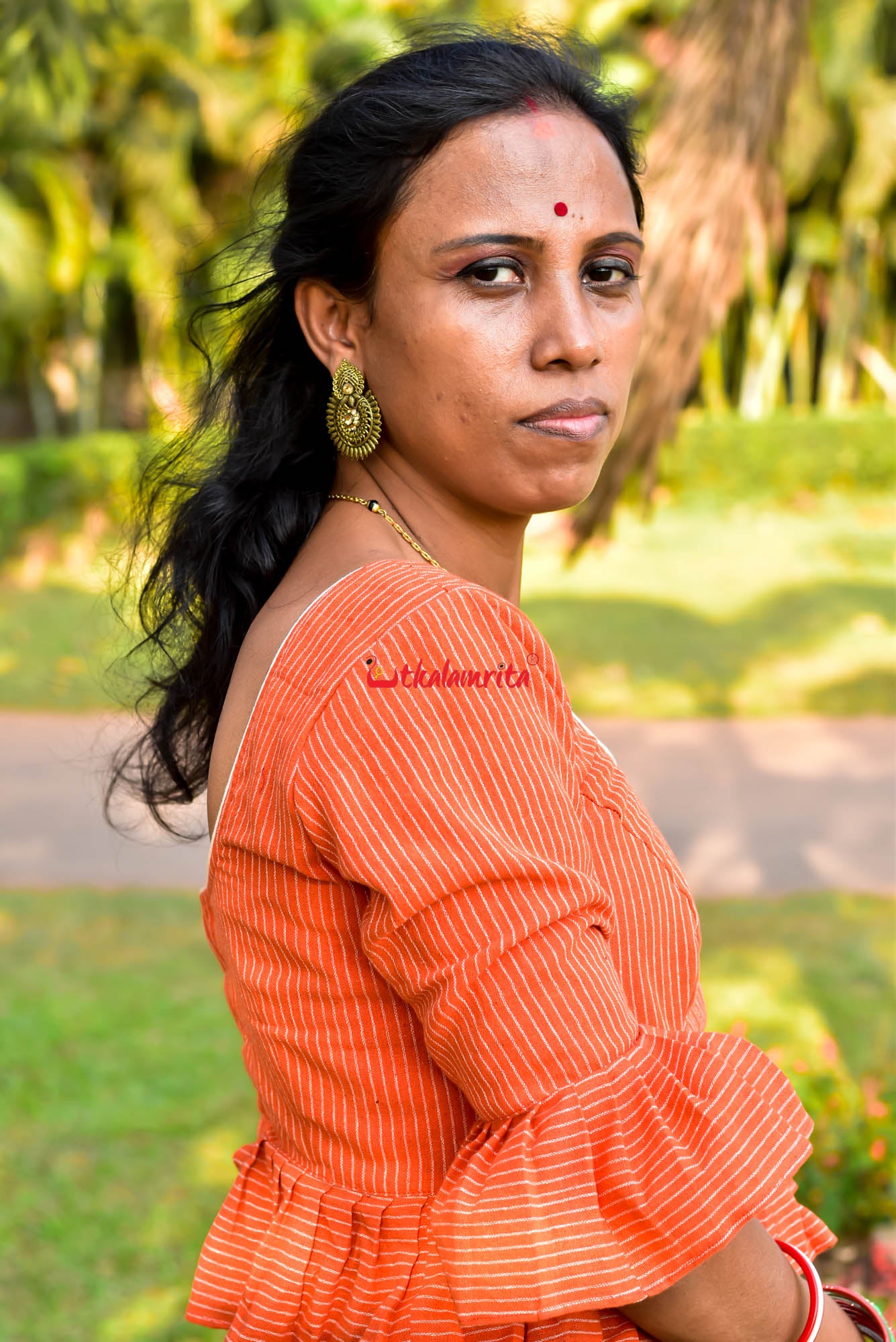 Orange Kotpad Croptop (Blouse)