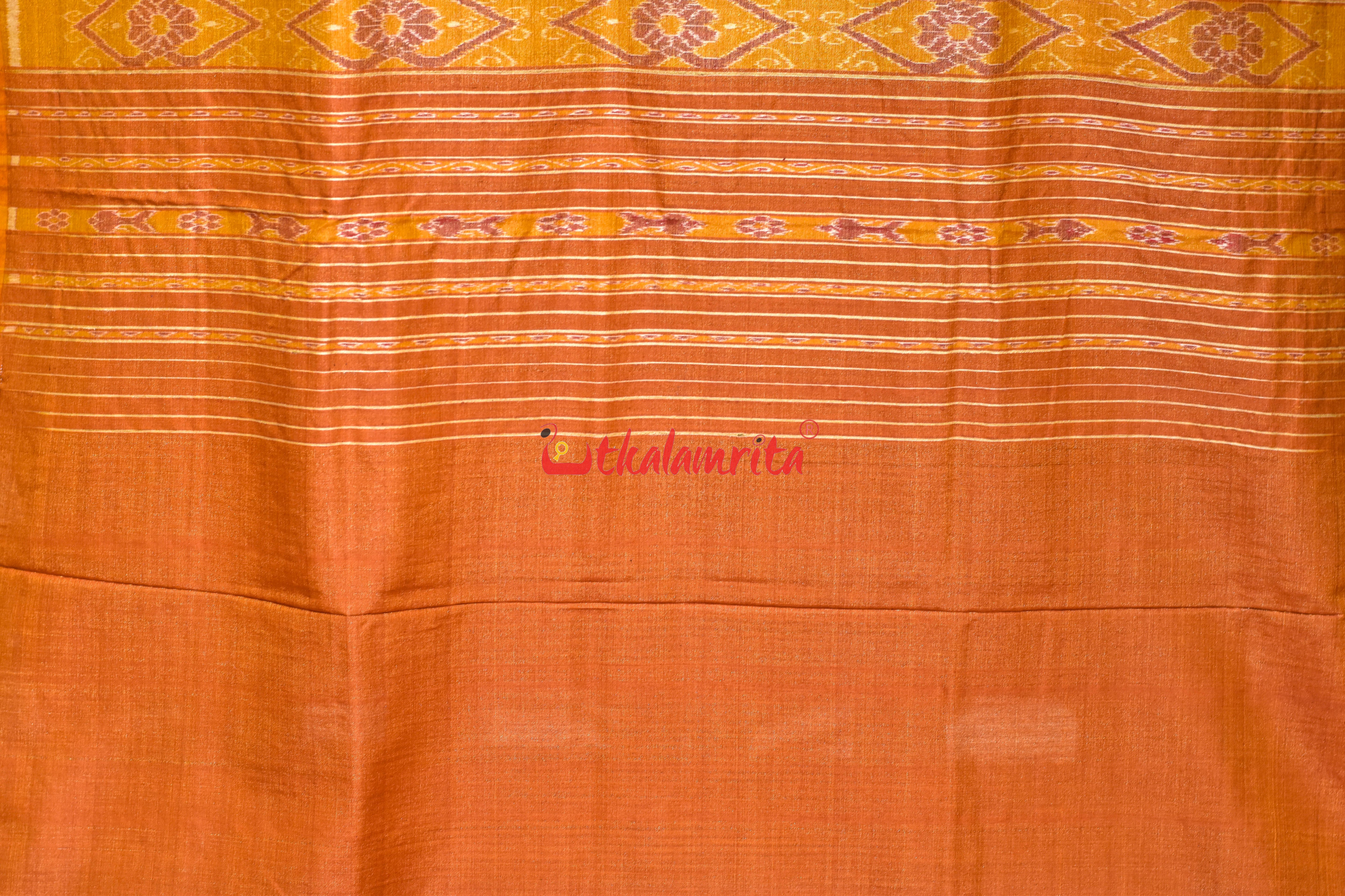 Fine Gopalpur Tussar Beige Orange Saree