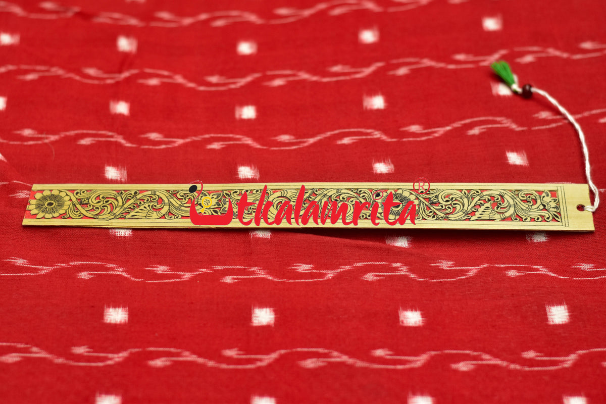 Orange 3D Flower Lata (Talapatra Bookmark)