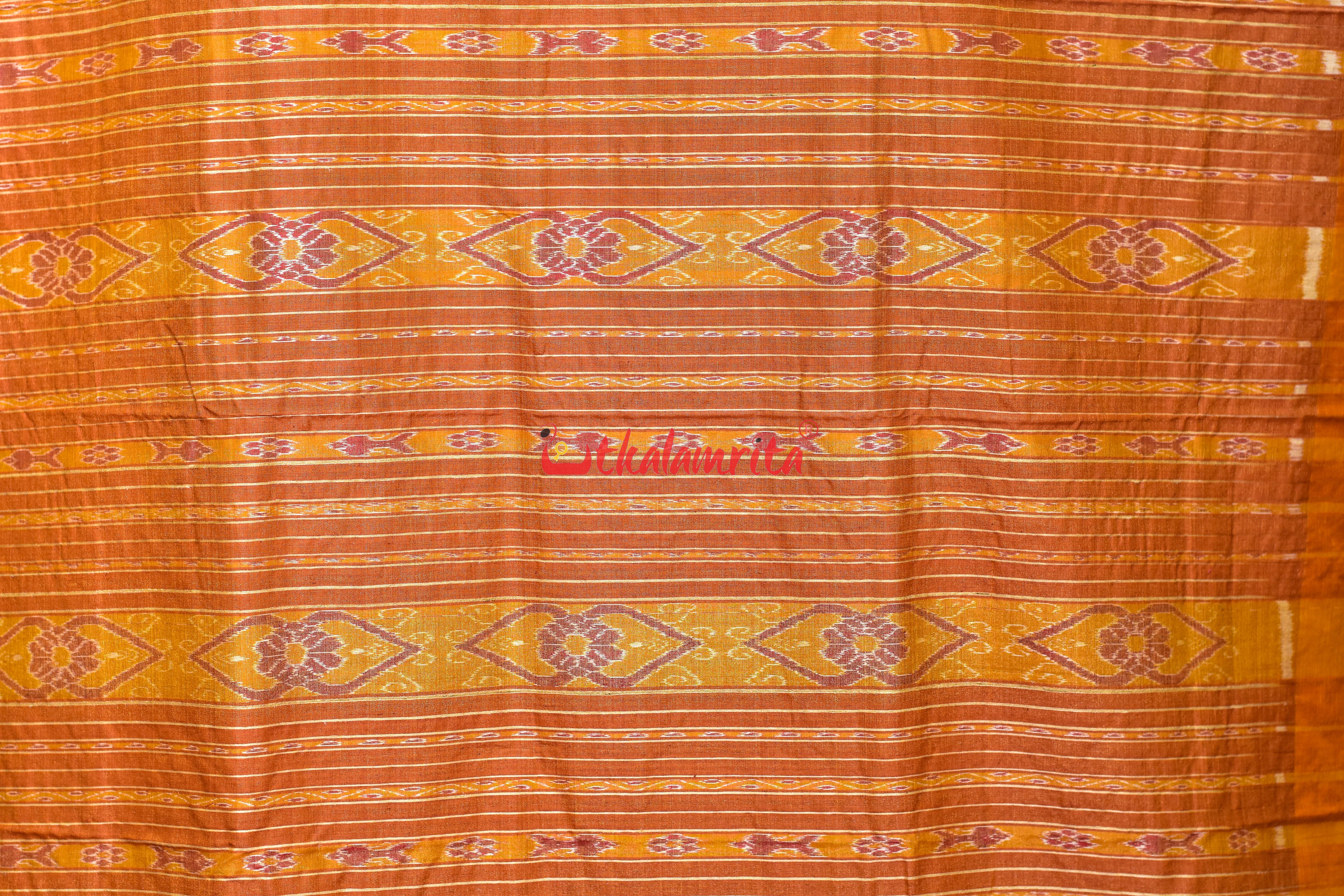Fine Gopalpur Tussar Beige Orange Saree