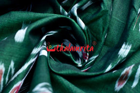 Deep Green  Pasapali and Kadha (Fabric)