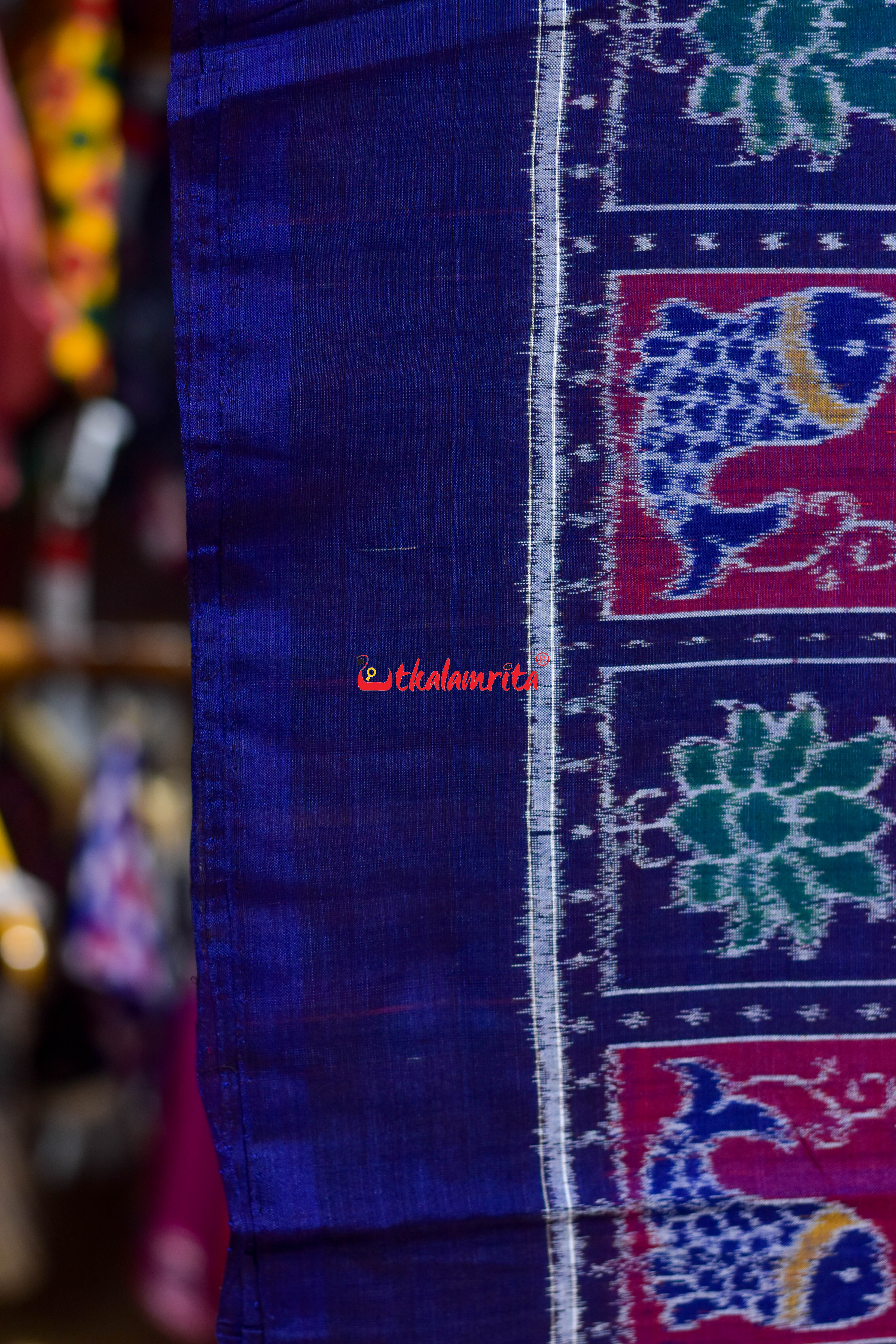 Blue Dasakothi Sambalpuri Cotton (Fabric)