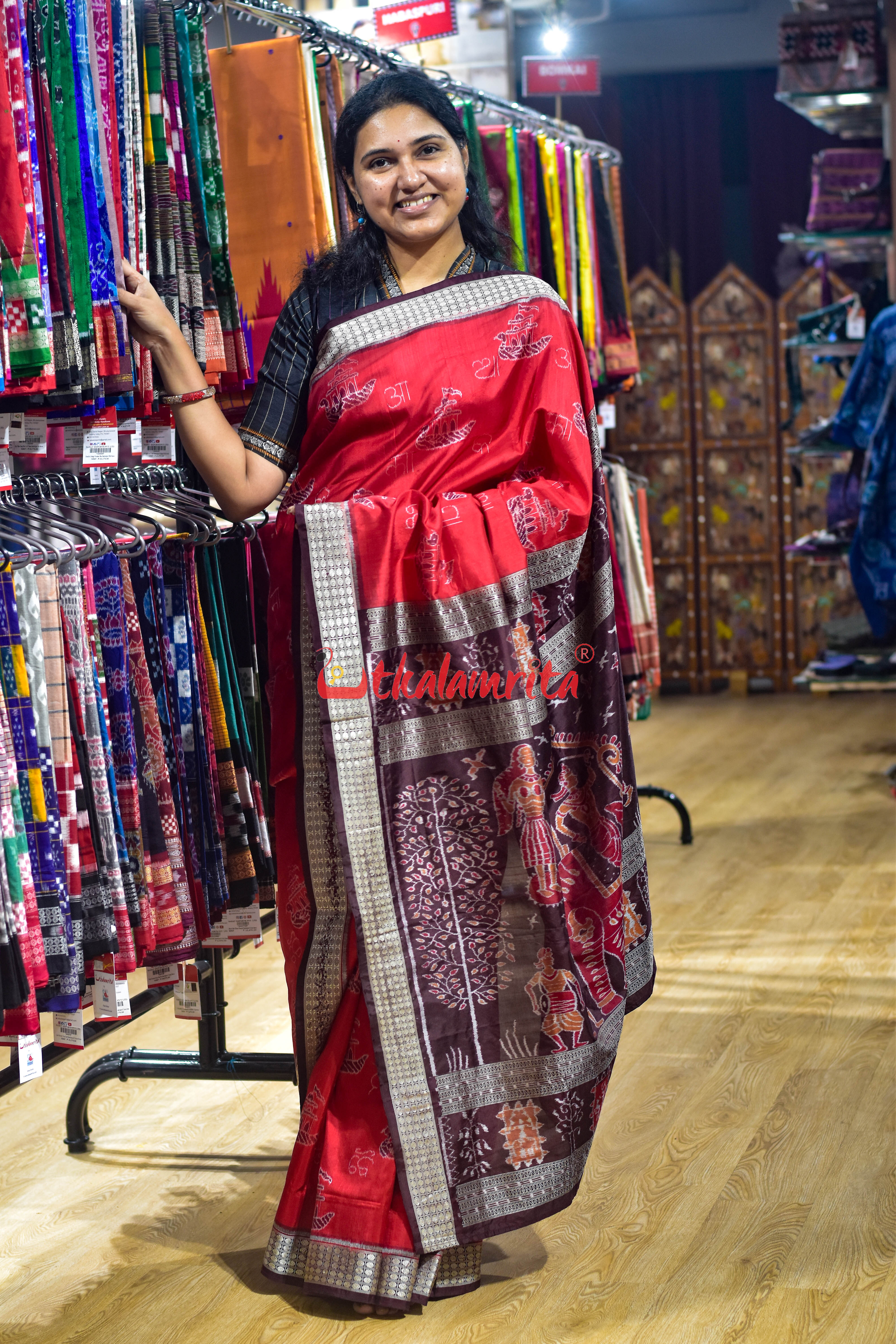 AA KA MA BOI Sambalpuri silk saree