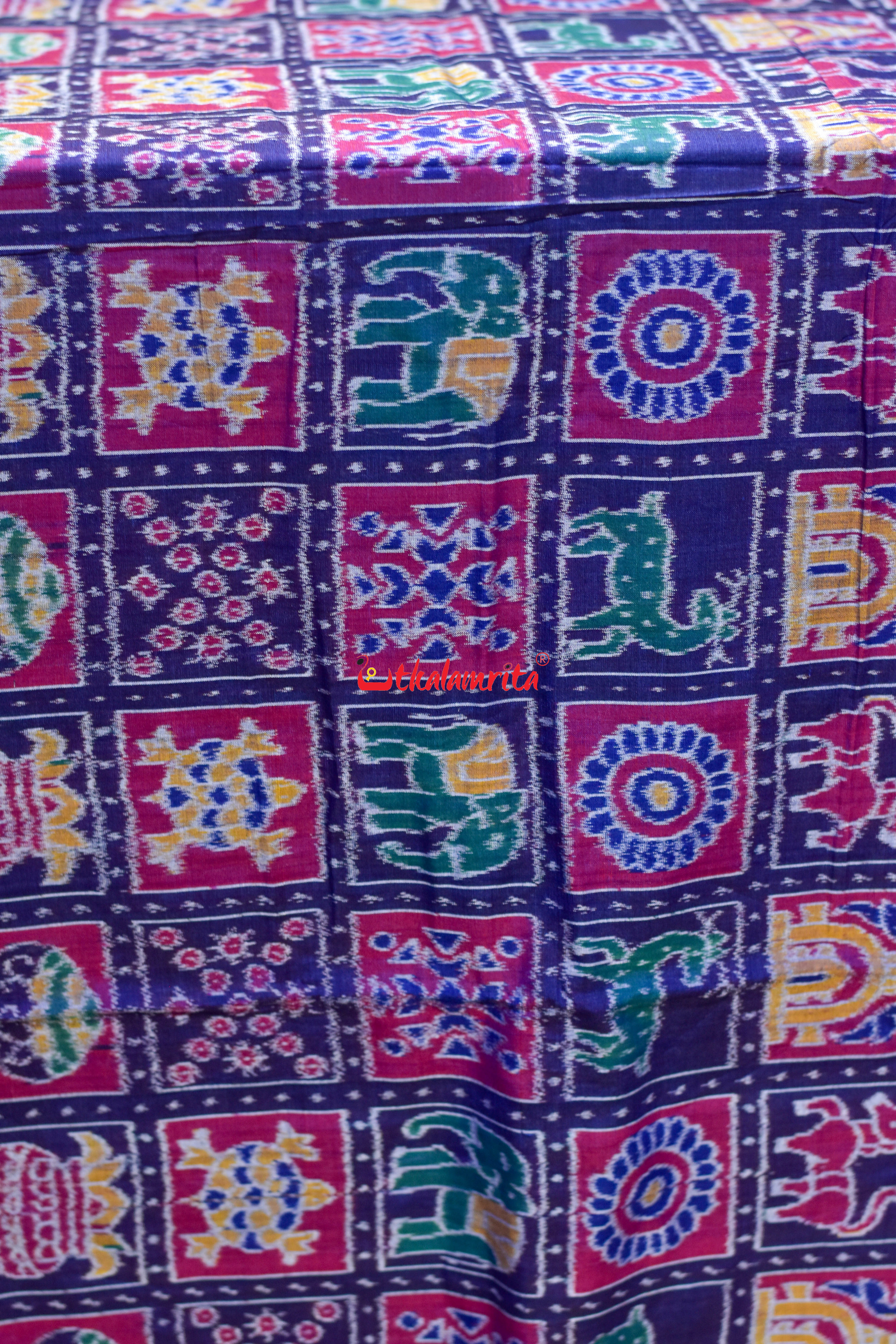 Blue Dasakothi Sambalpuri Cotton (Fabric)