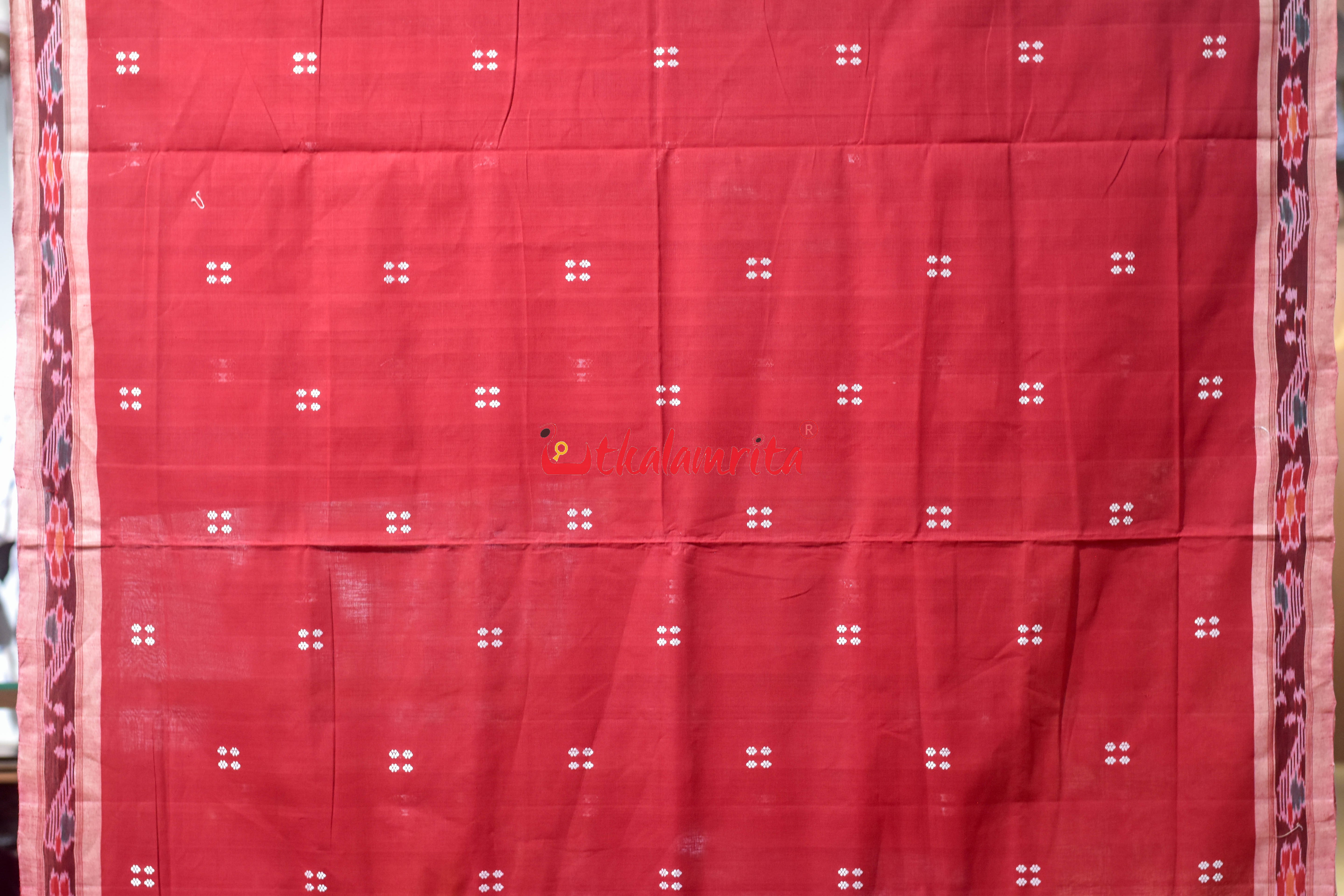 Maroon Chandan Pittala Single Cotton Saree