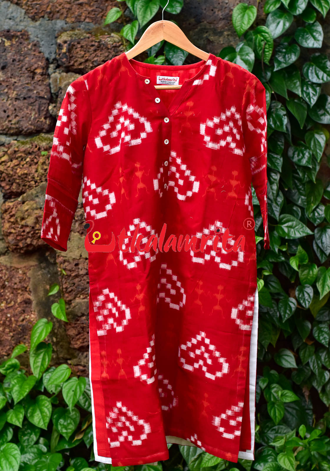 Big Red Hearts & Tribals (Short Kurta)