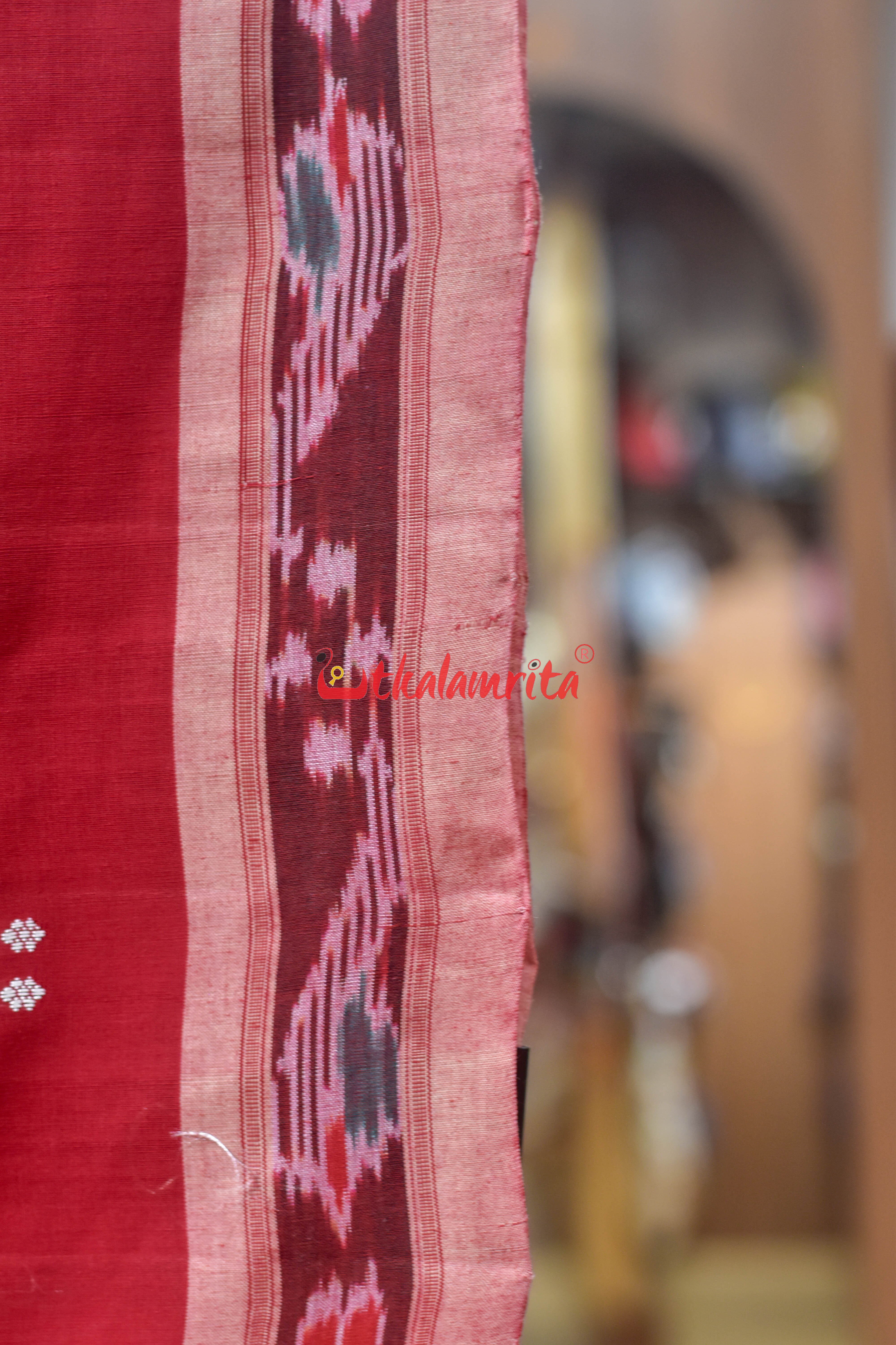 Maroon Chandan Pittala Single Cotton Saree