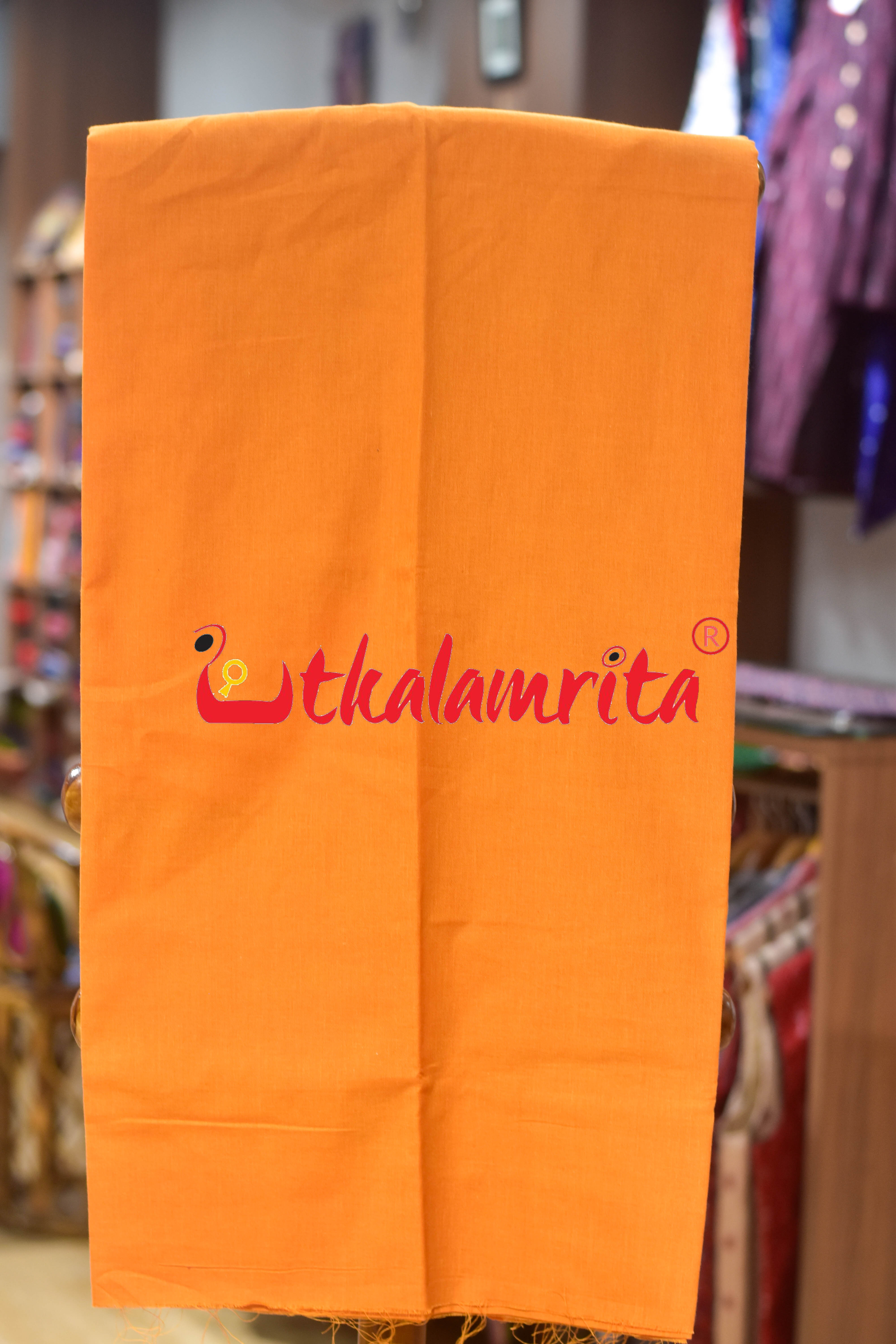 Coffee Yellow Thikiri Waves Sambalpuri Cotton Dress Set