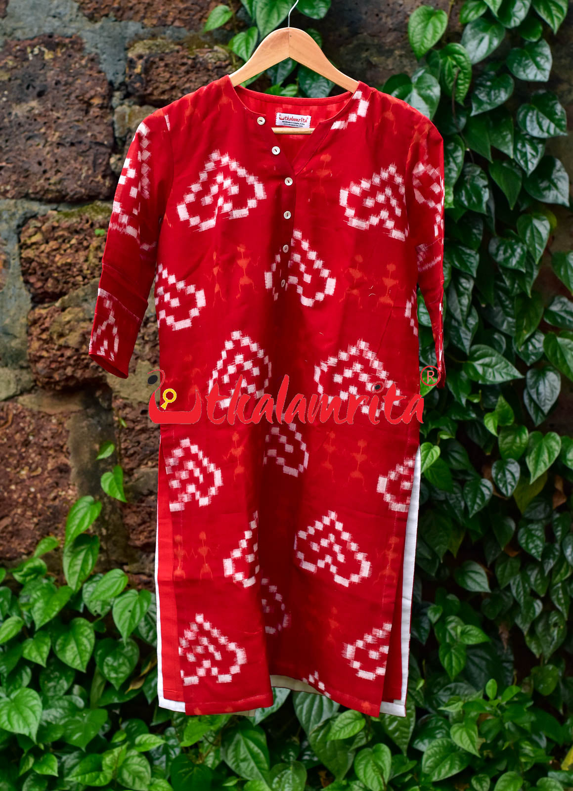 Big Red Hearts & Tribals (Short Kurta)