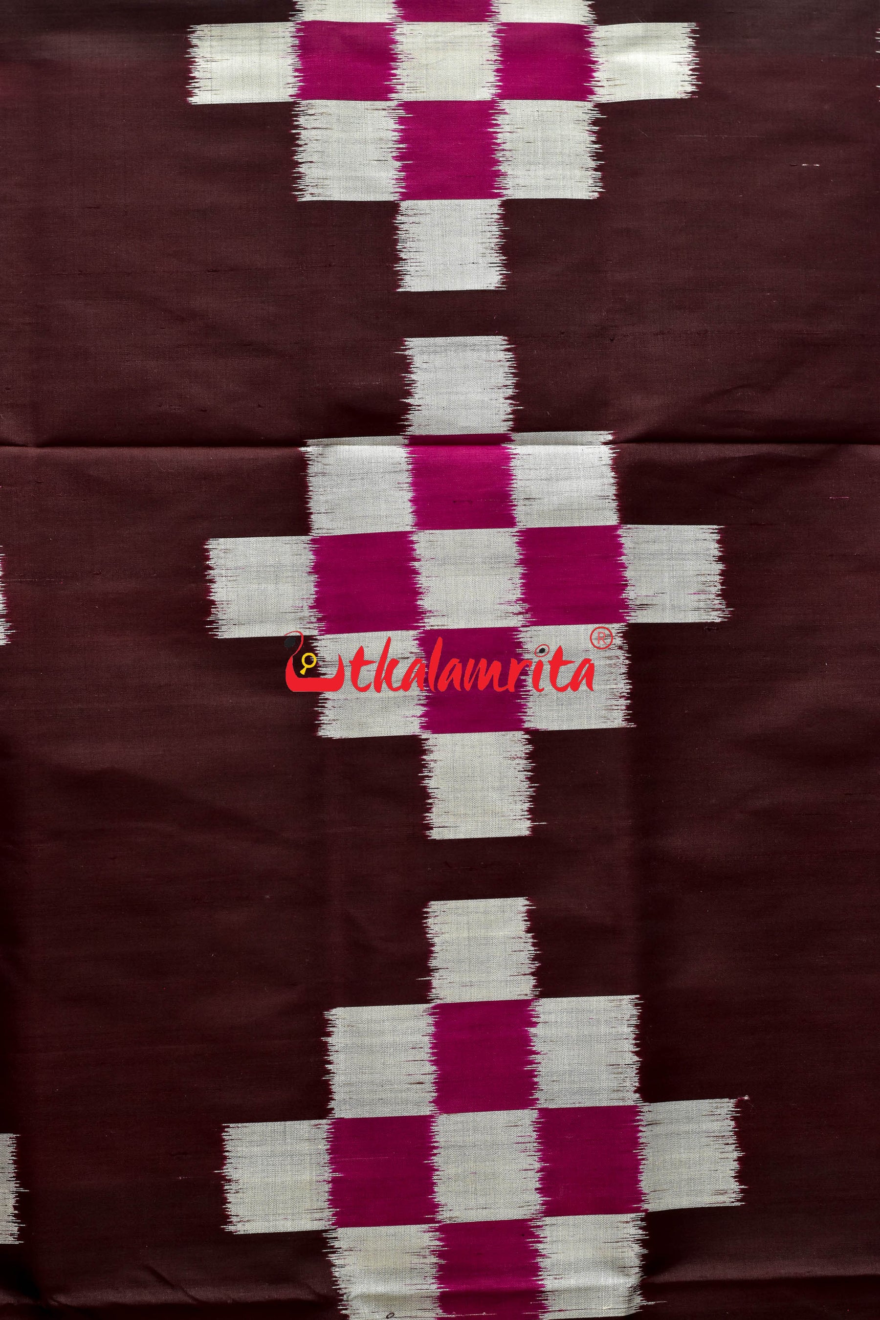 Coffee Body Pasapali Nartaki Anchal Khandua Silk Saree