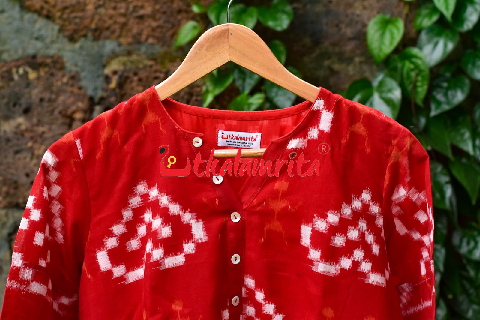 Big Red Hearts & Tribals (Short Kurta)