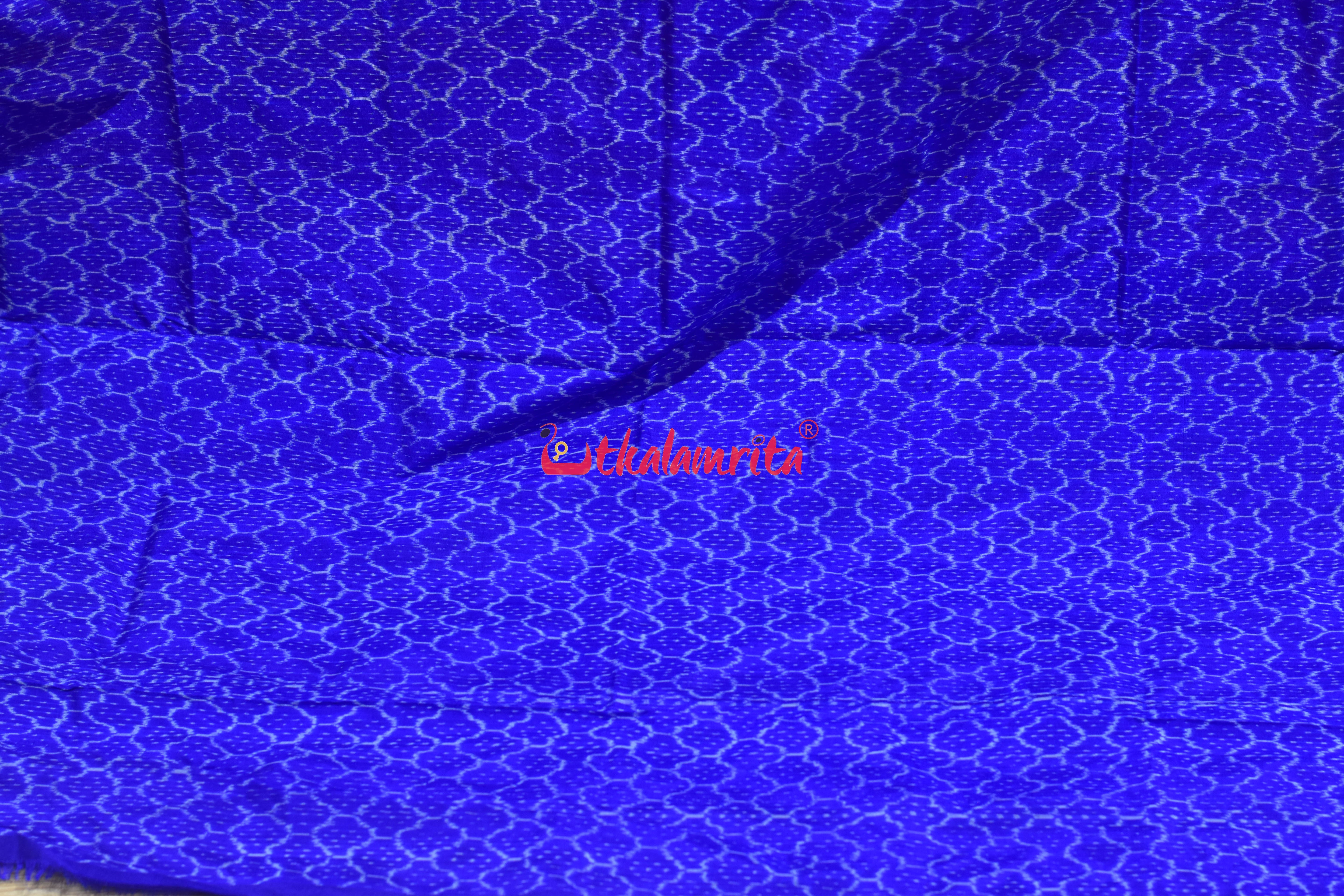 Magenta with Blue Buti Half Tissue Silk Saree