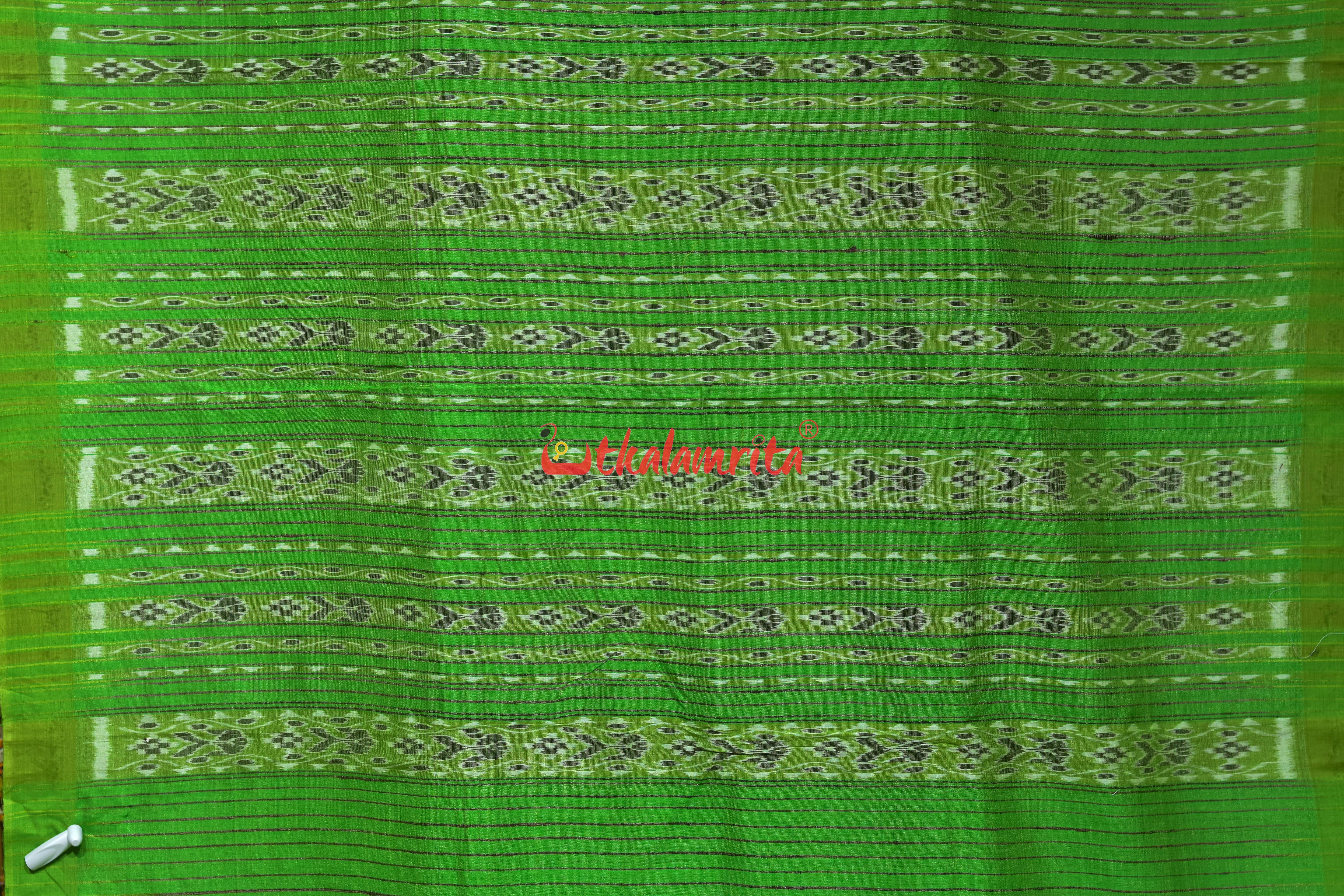 Purple with Green Border Gopalpur Tussar Silk Saree