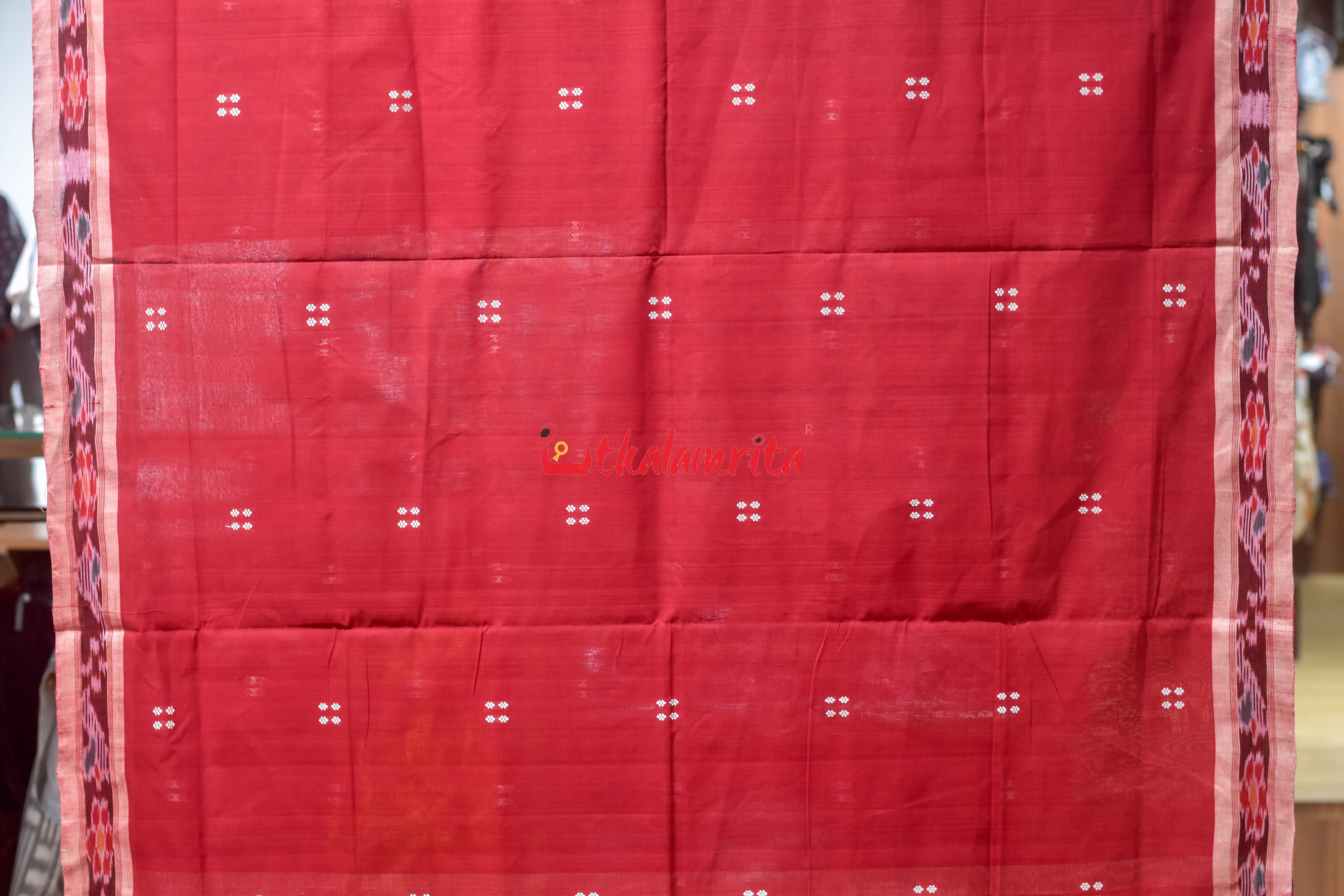 Maroon Chandan Pittala Single Cotton Saree