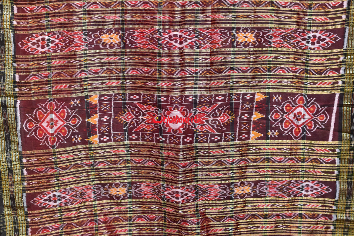 Red Nabakothi Dotted Khandua Silk Saree