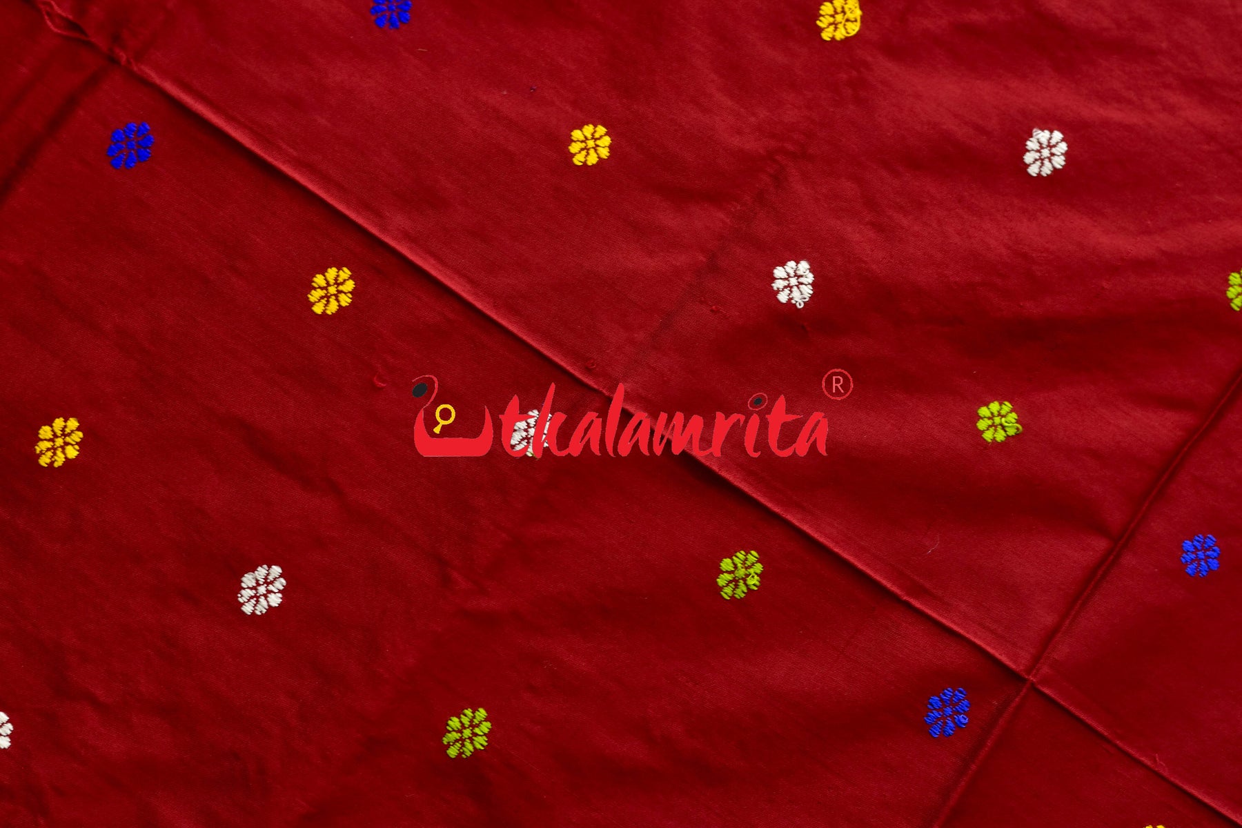 Maroon Blue Dolabedi Silk Saree