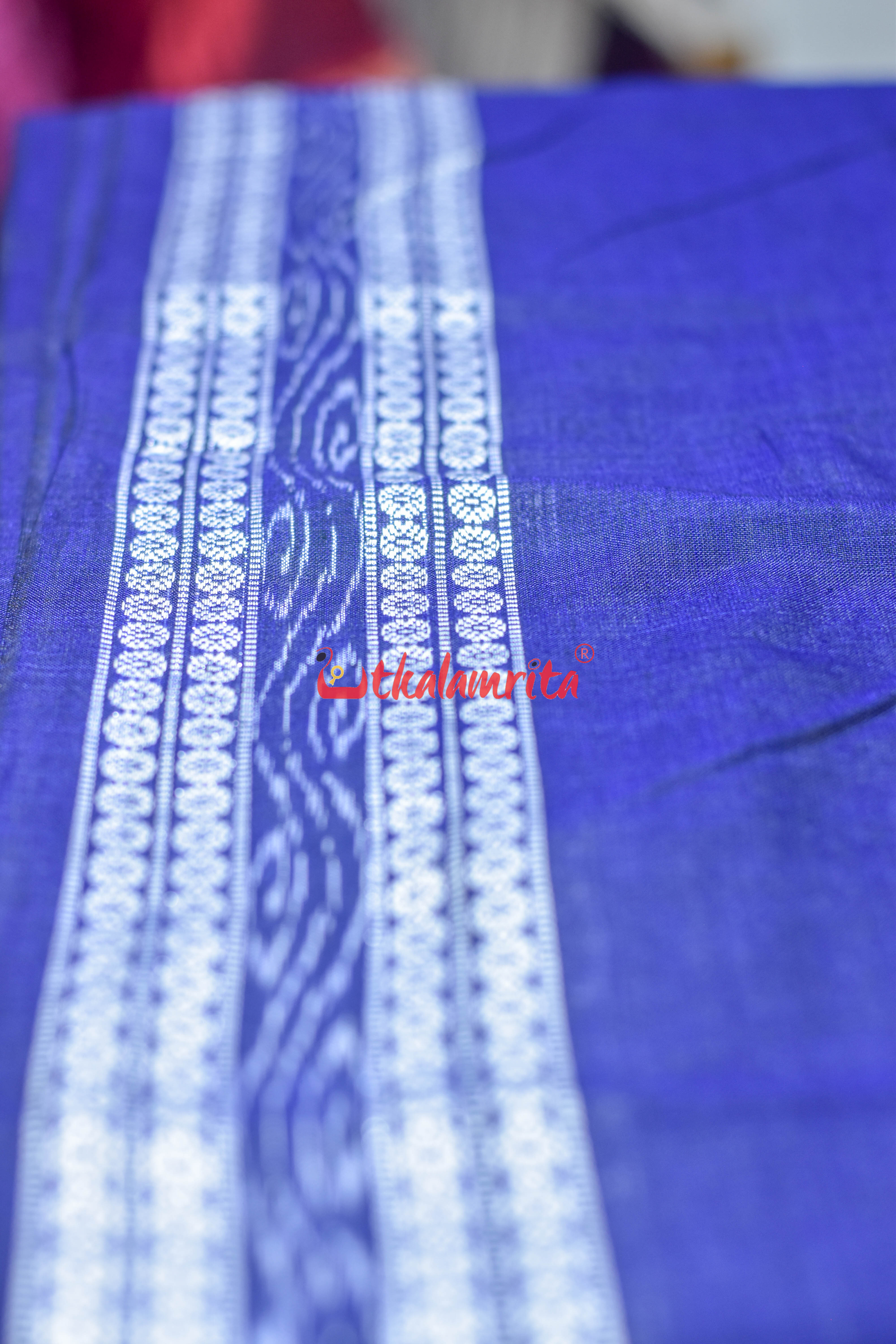 Blue With Ikat Border (Fabric)