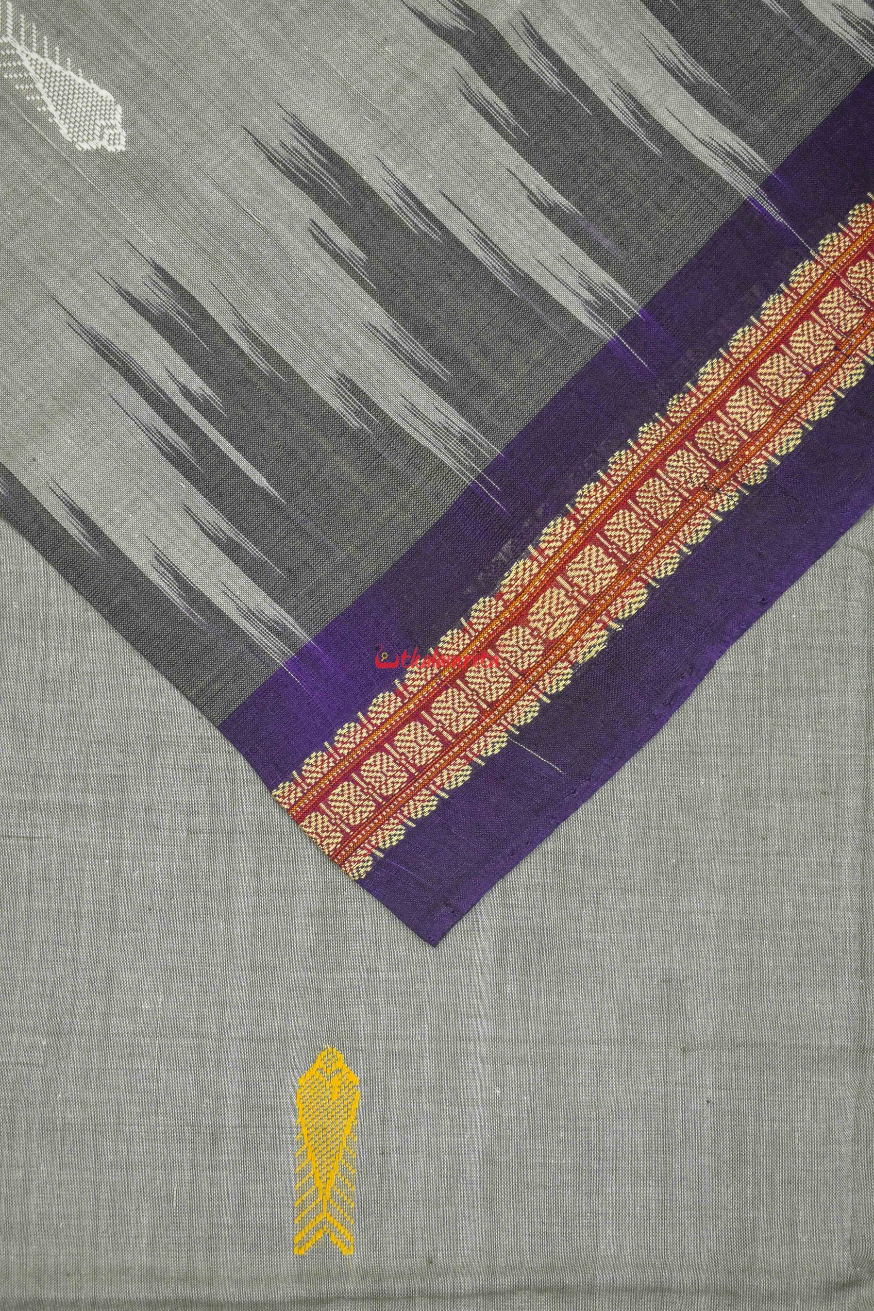 Grey Ganga Jamuna Cotton Bomkai