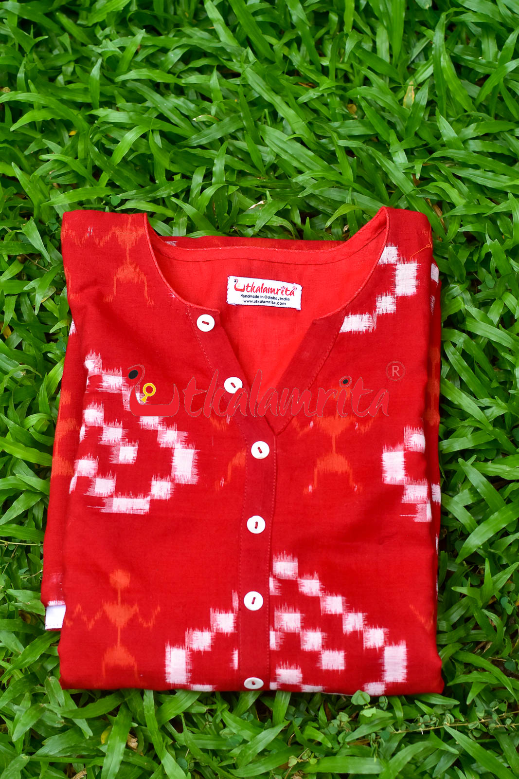 Big Red Hearts & Tribals (Short Kurta)