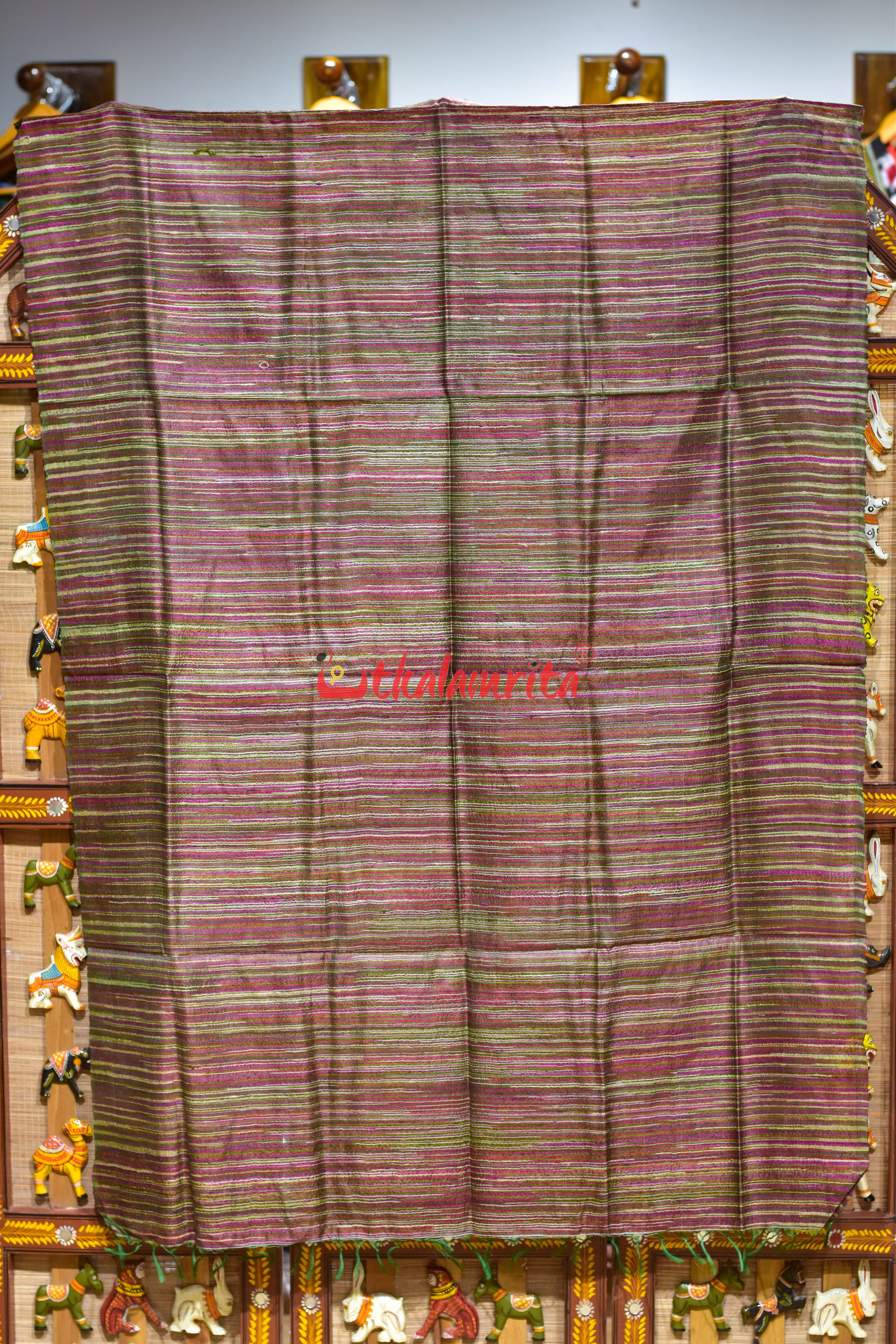 Magenta Maroon Gicha Tussar Silk (Dupatta)