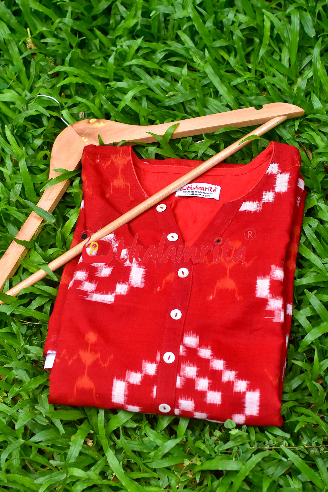 Big Red Hearts & Tribals (Short Kurta)