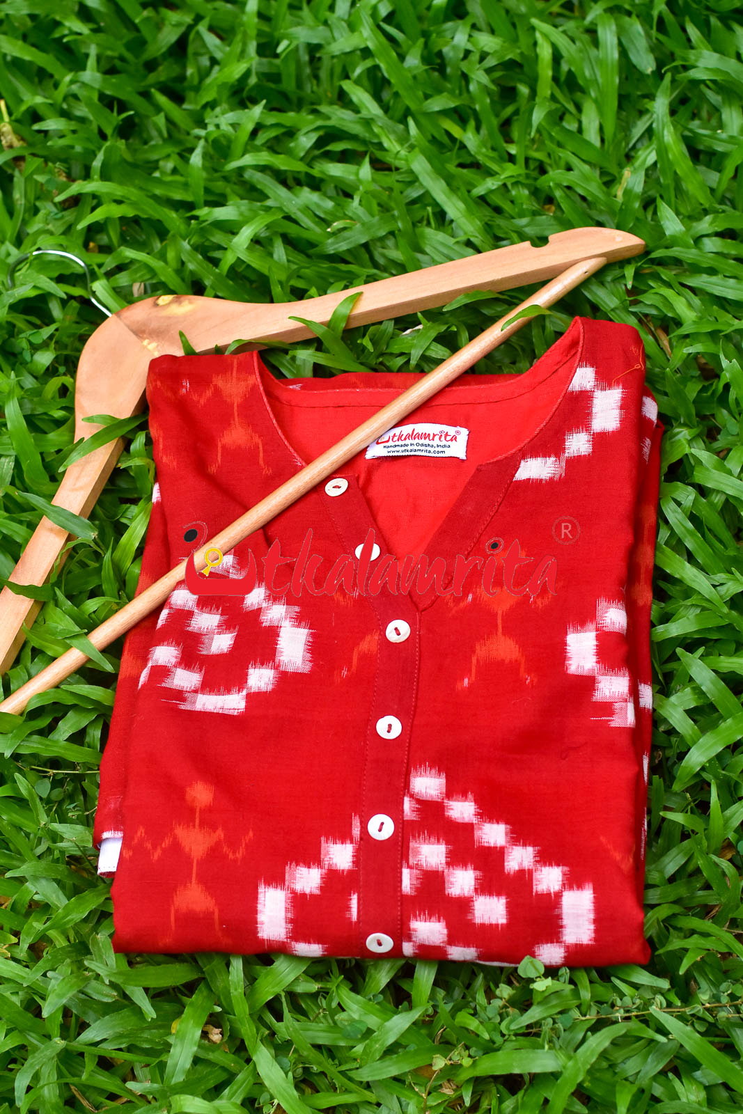 Big Red Hearts & Tribals (Short Kurta)
